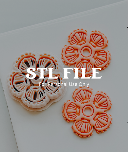(Digital STL File Only) Gracie Scallop Sea Shell Flower Clay Cutter
