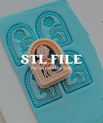 (Digital STL File Only) Darya Floral Wave Arch Flower Clay Cutter