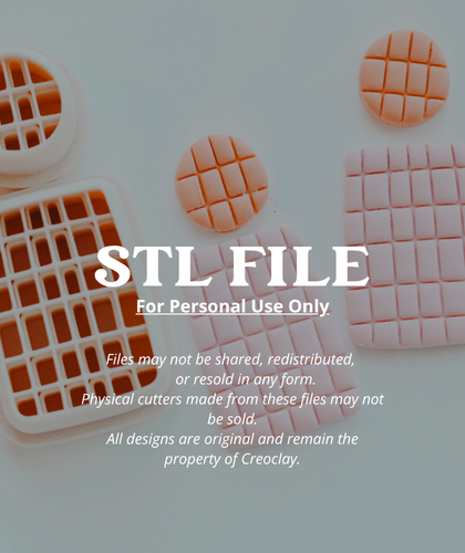 (Digital STL File Only) Summer Picnic Checkered Clay Cutter Set