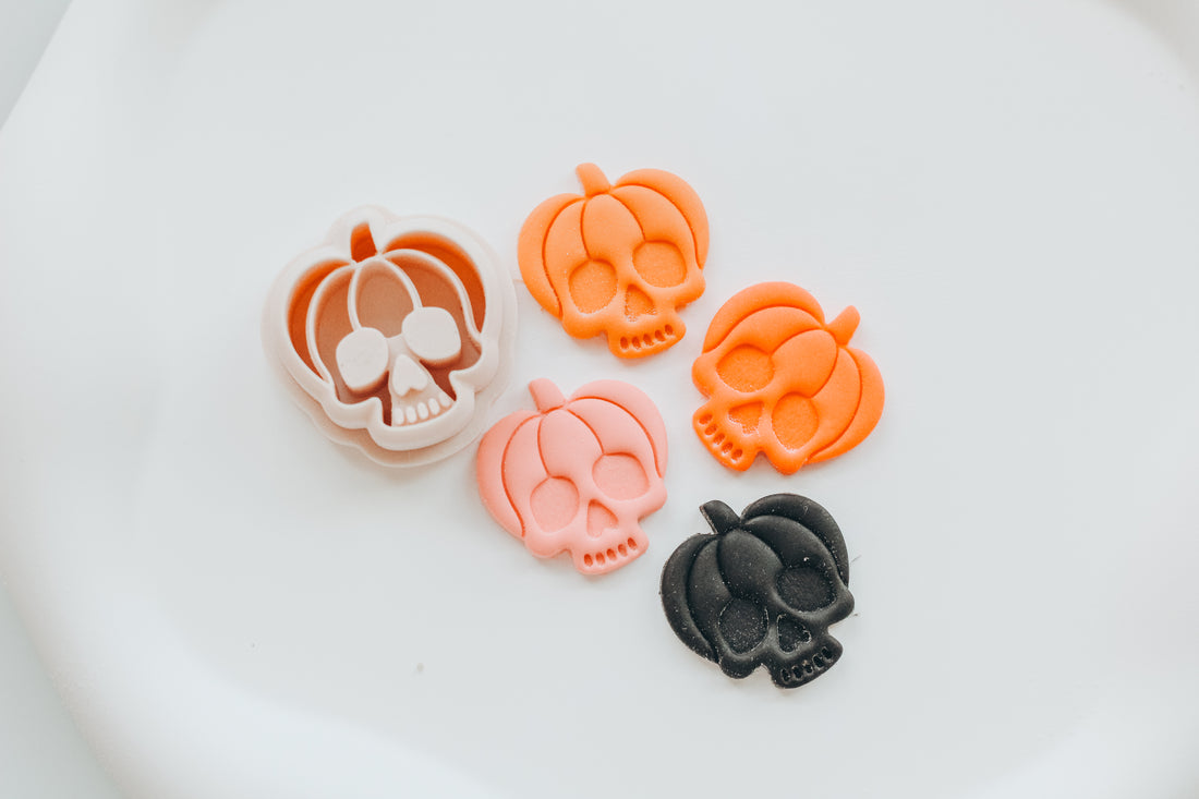 Pumpkin Skull Clay Earring Cutter