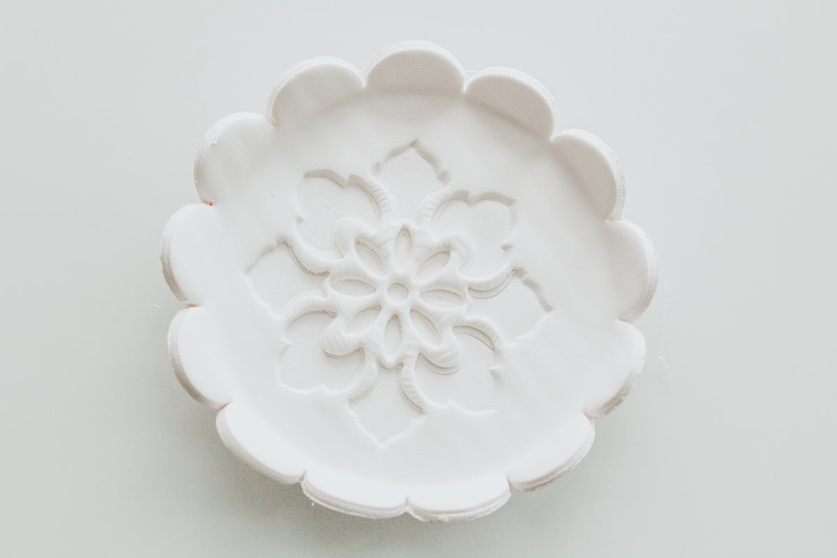 Elegant Folk Art Flower Stamp For Clay