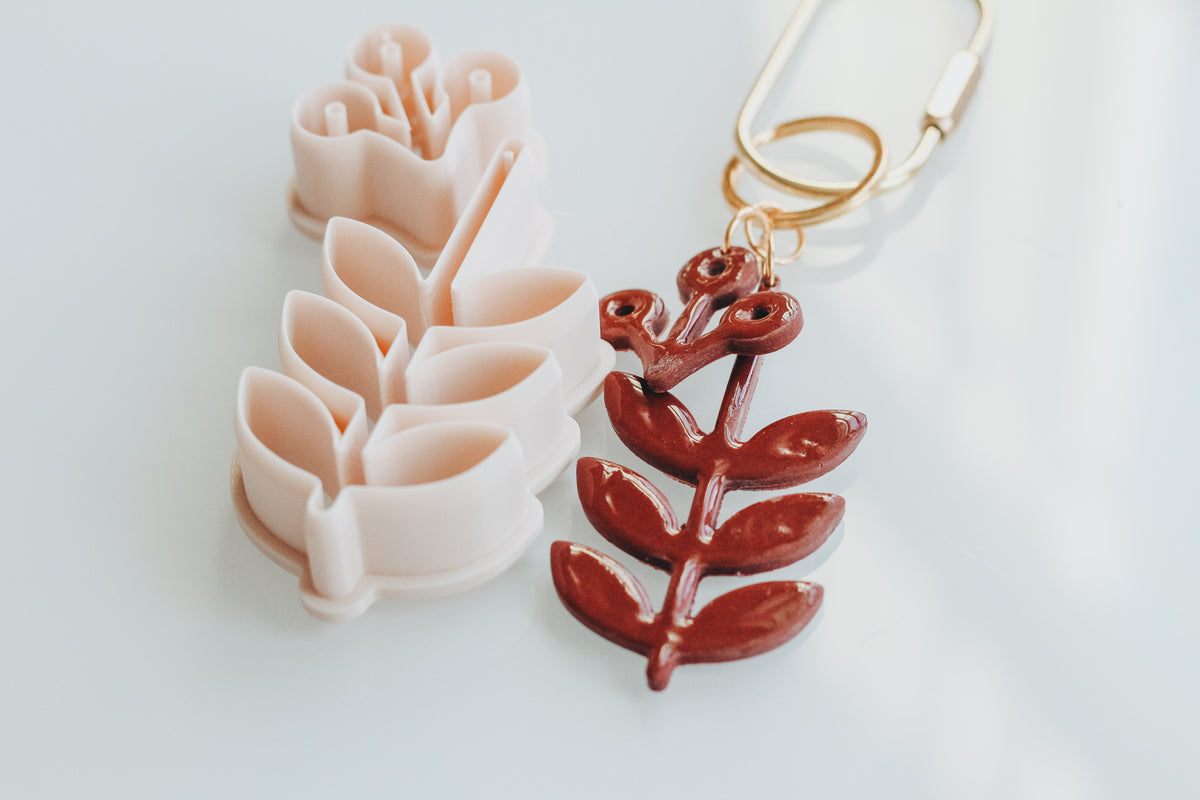 Triple Flower Double Floral Bag Charm / Key Chain Clay Cutters