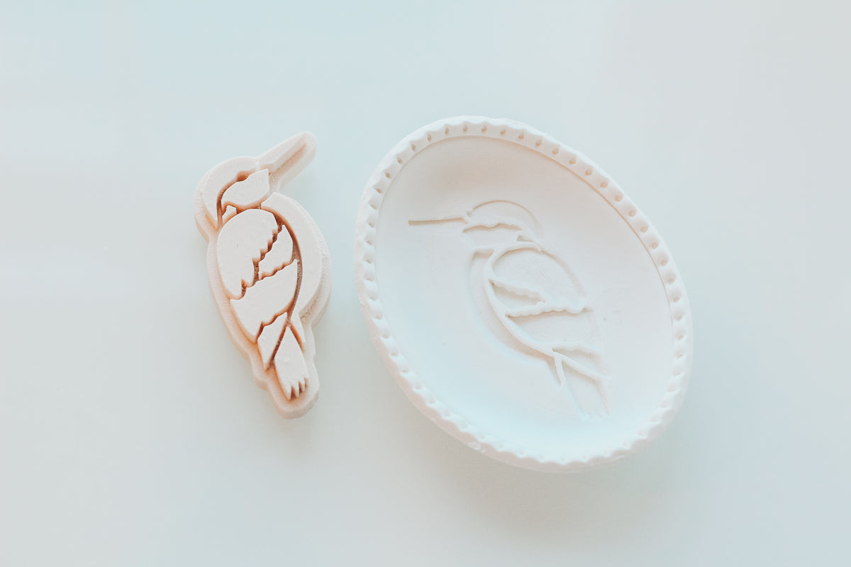 Kingfisher Bird Clay Stamp