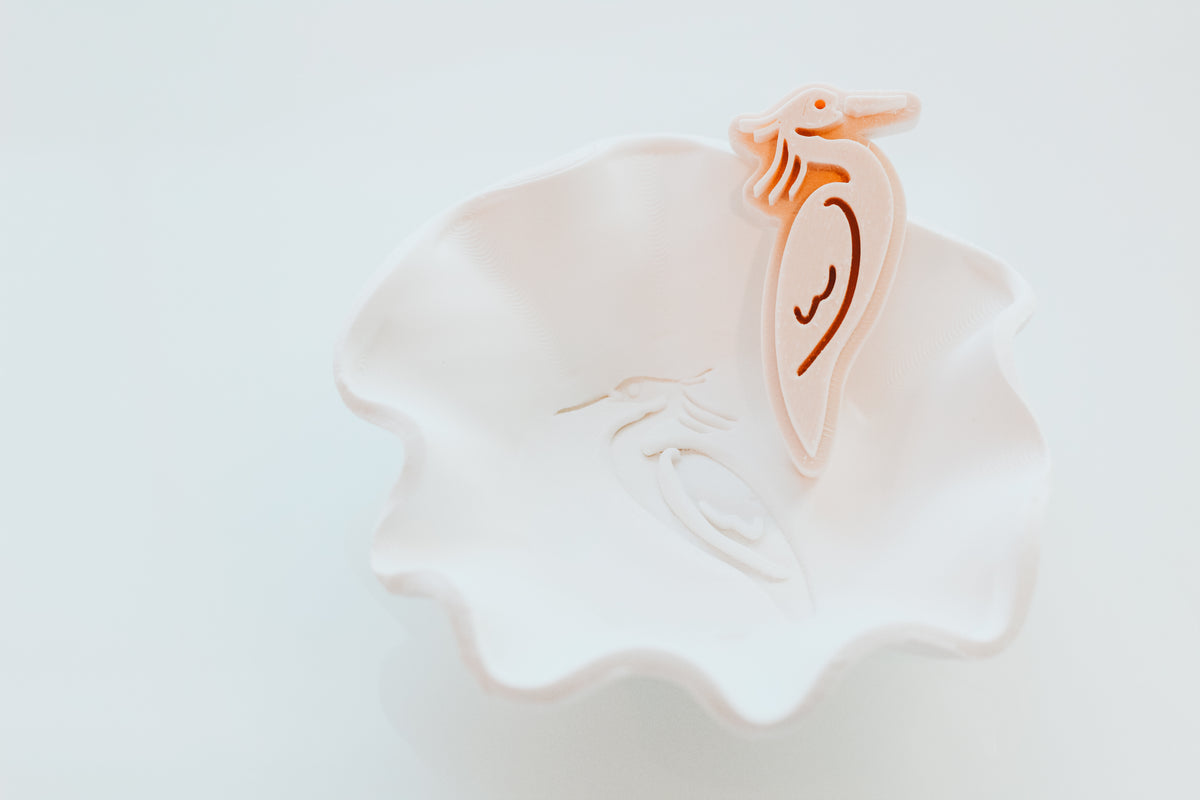 Egret Stem Clay Stamp