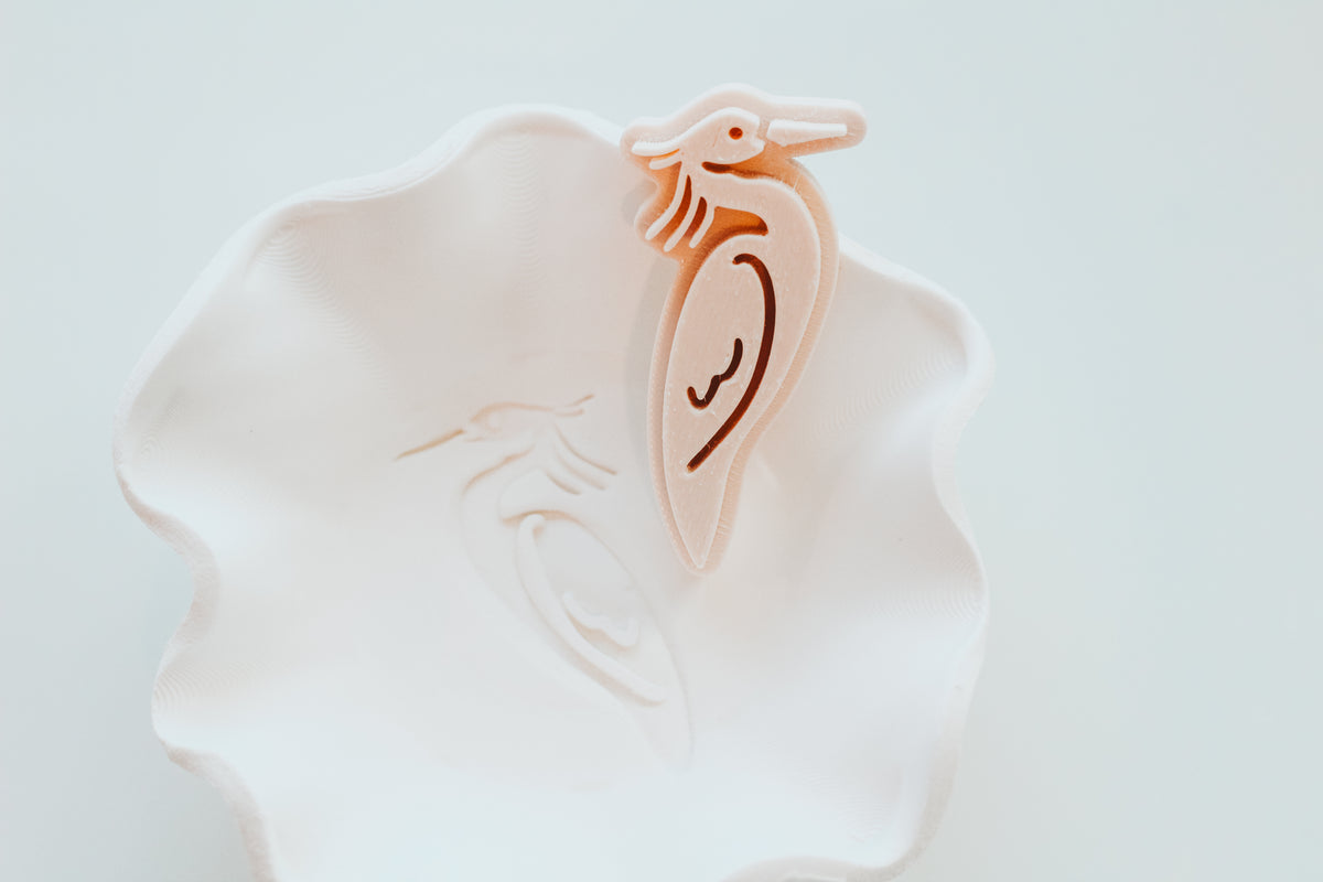 Egret Stem Clay Stamp