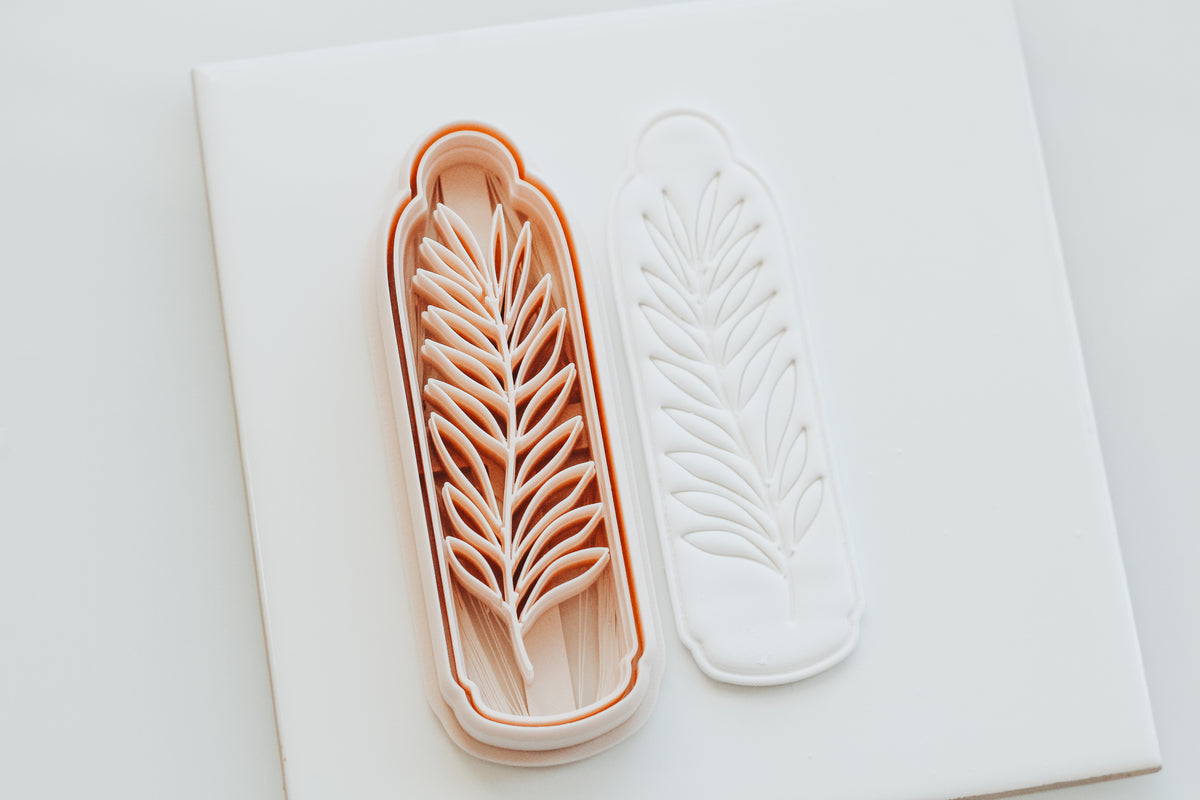 Palm Frond Stem Botanical Stem Bookmark Clay Cutter