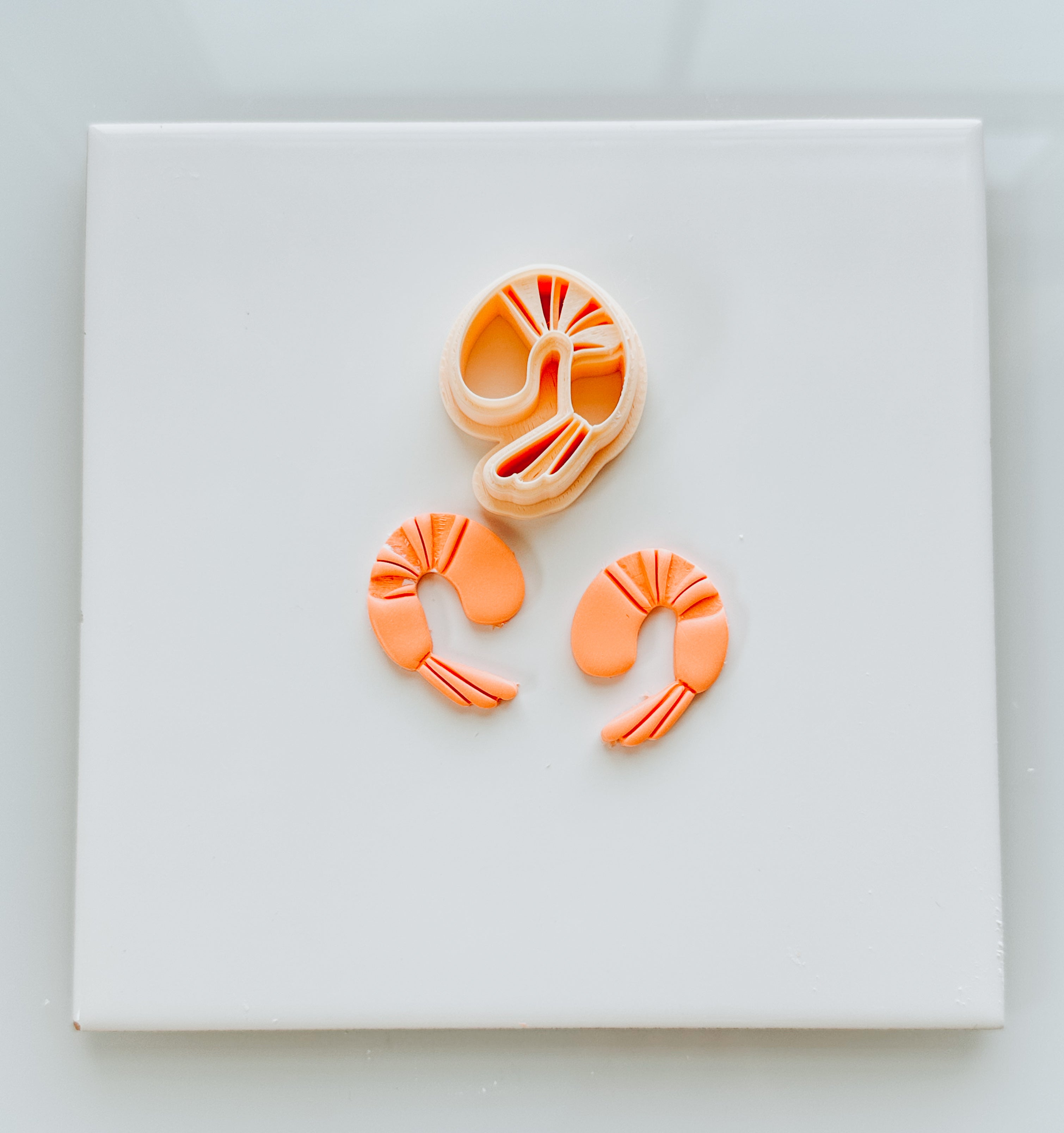 Shrimp Mirrored Clay Cutter Set