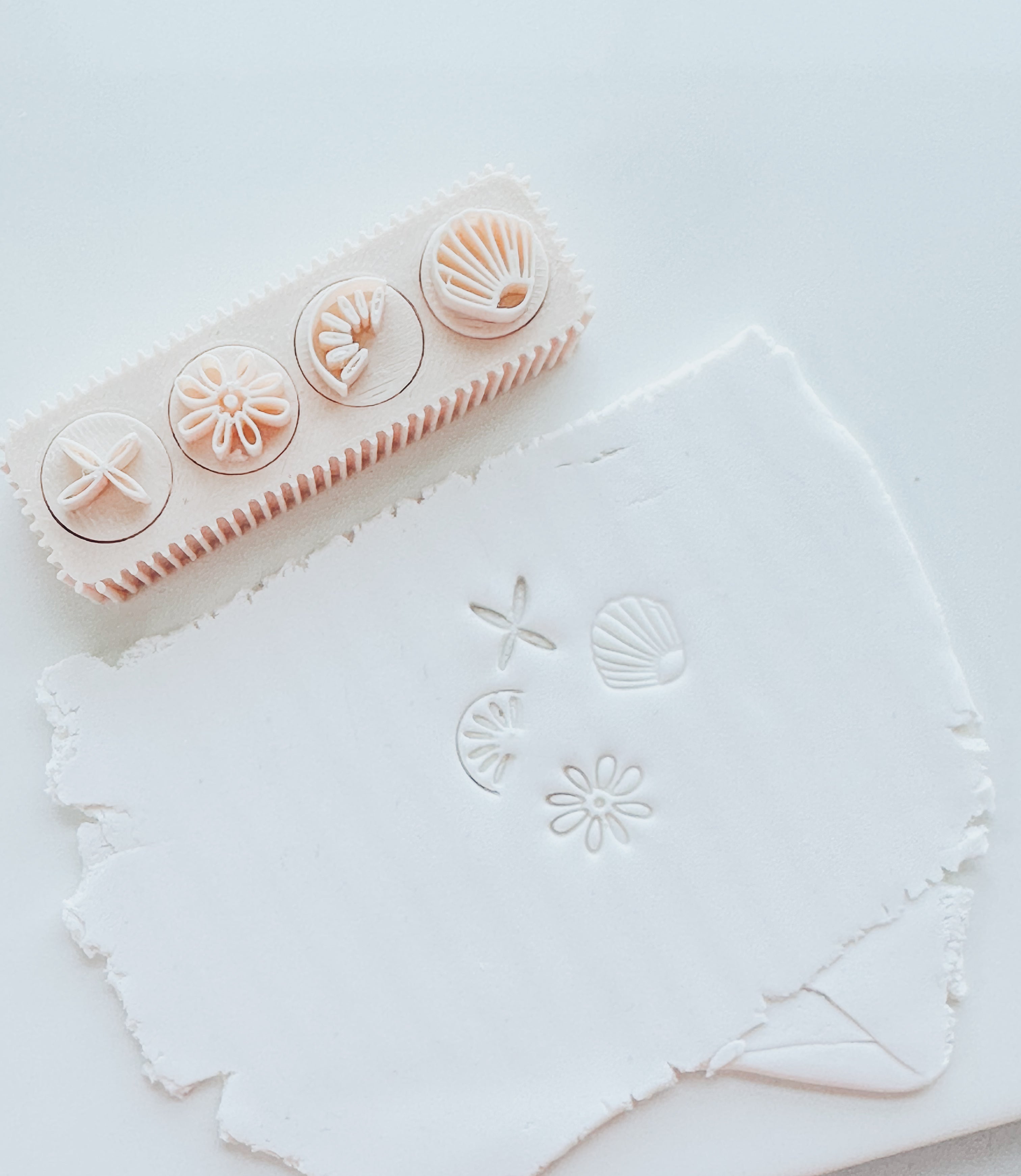 Mini Clay Italian Pattern Stamps With Holder