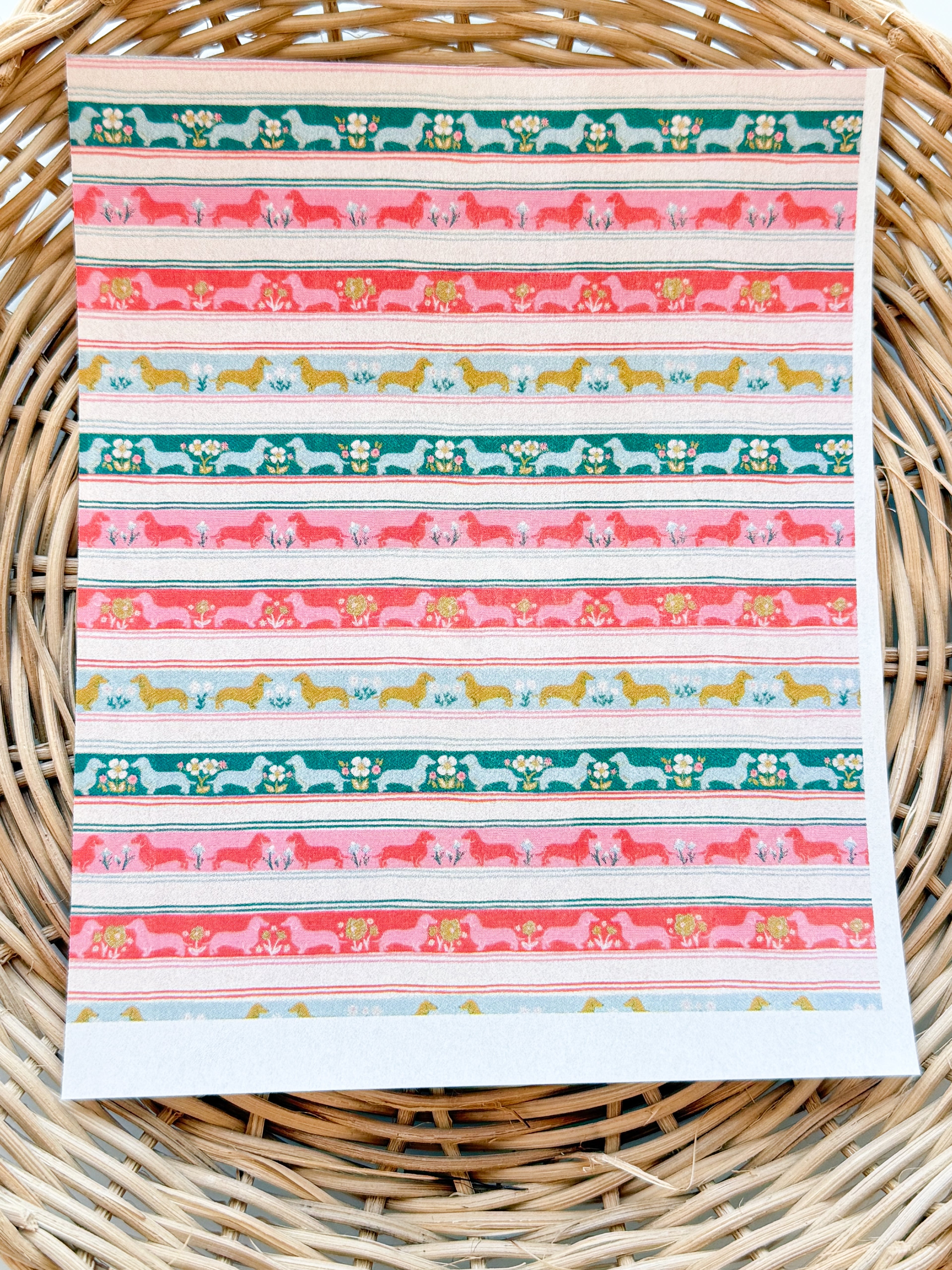 Dachshund Stripes Clay Transfer Paper