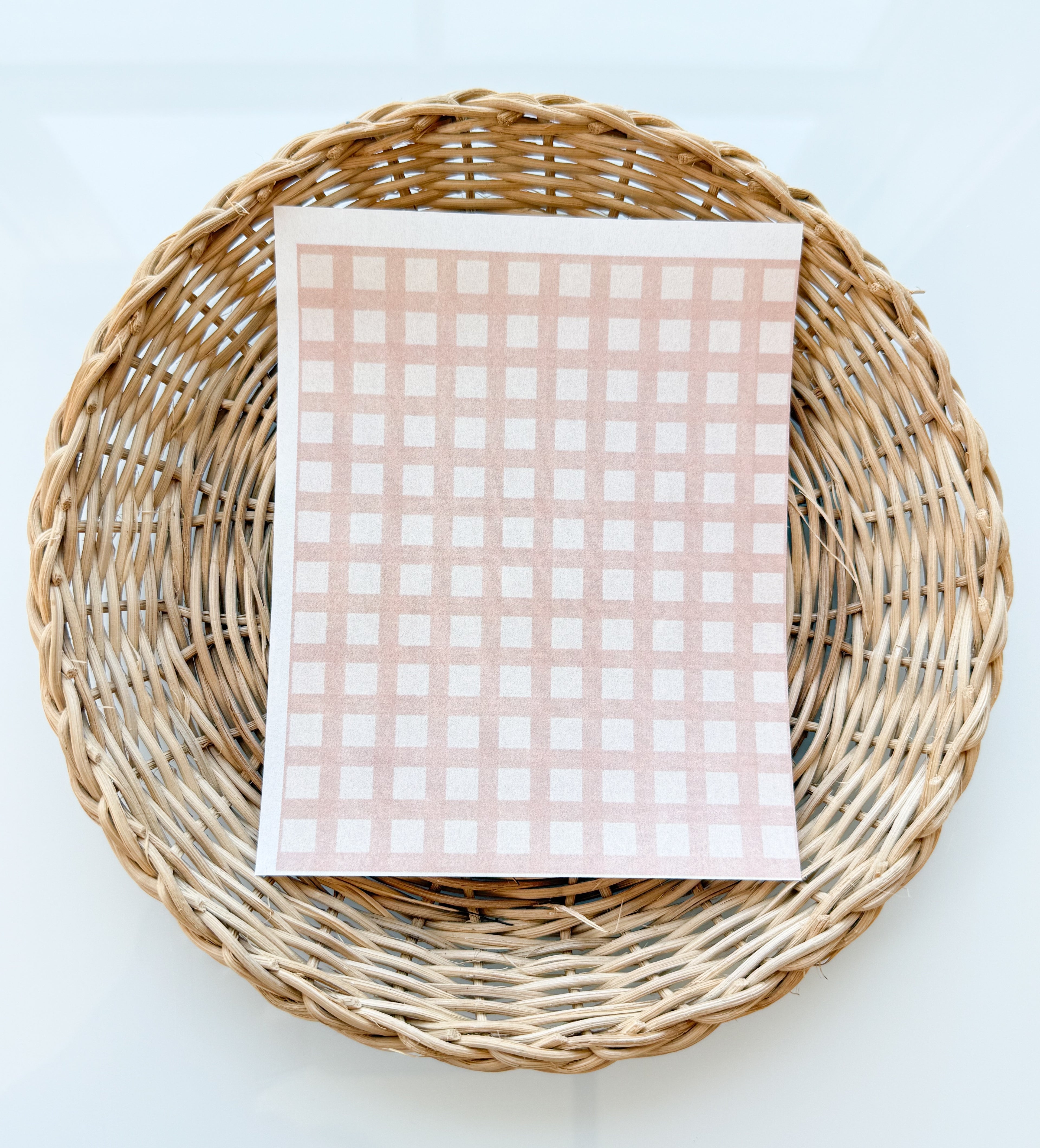 Gingham Nude Clay Transfer Paper
