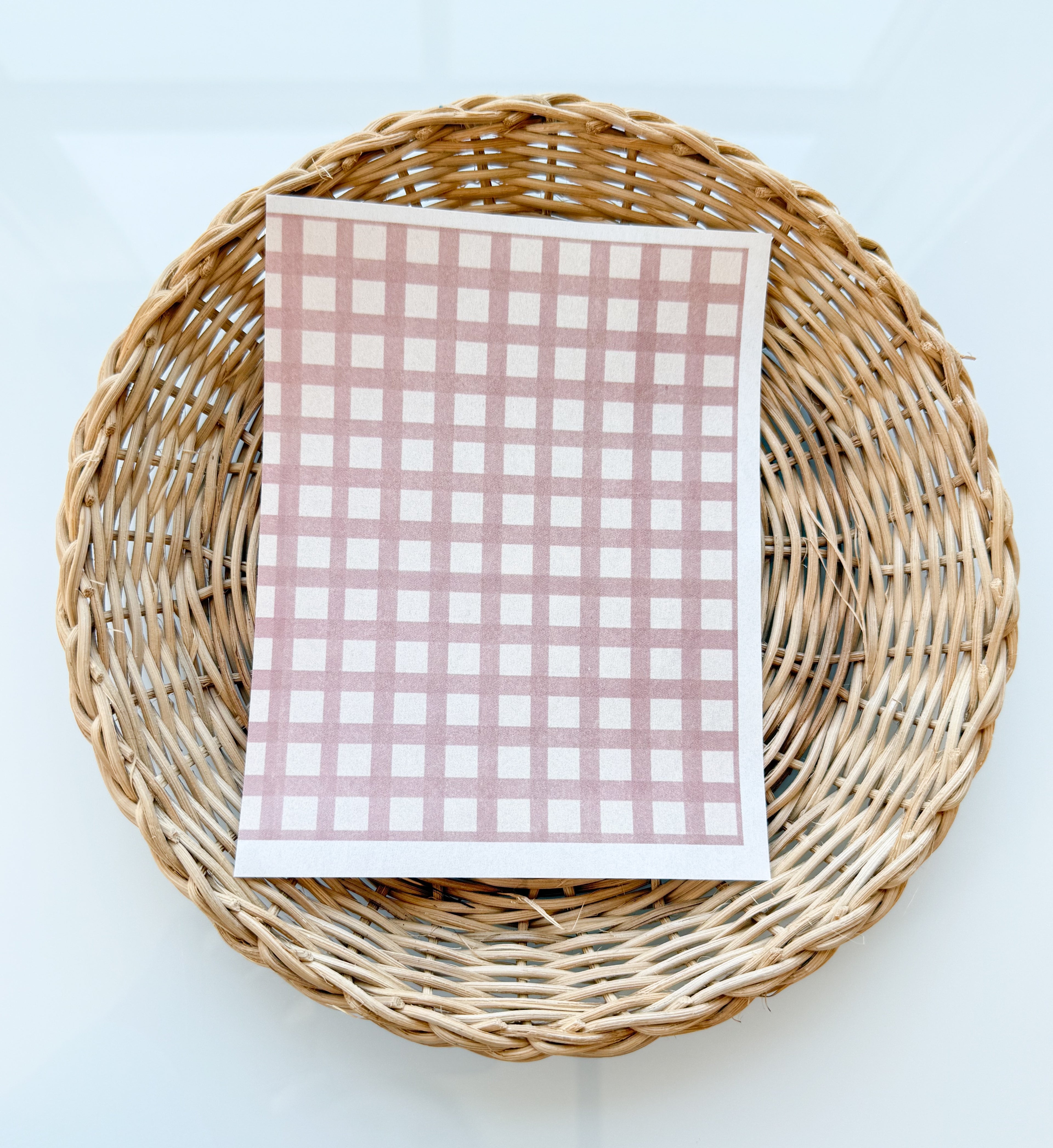 Gingham Purple Clay Transfer Paper