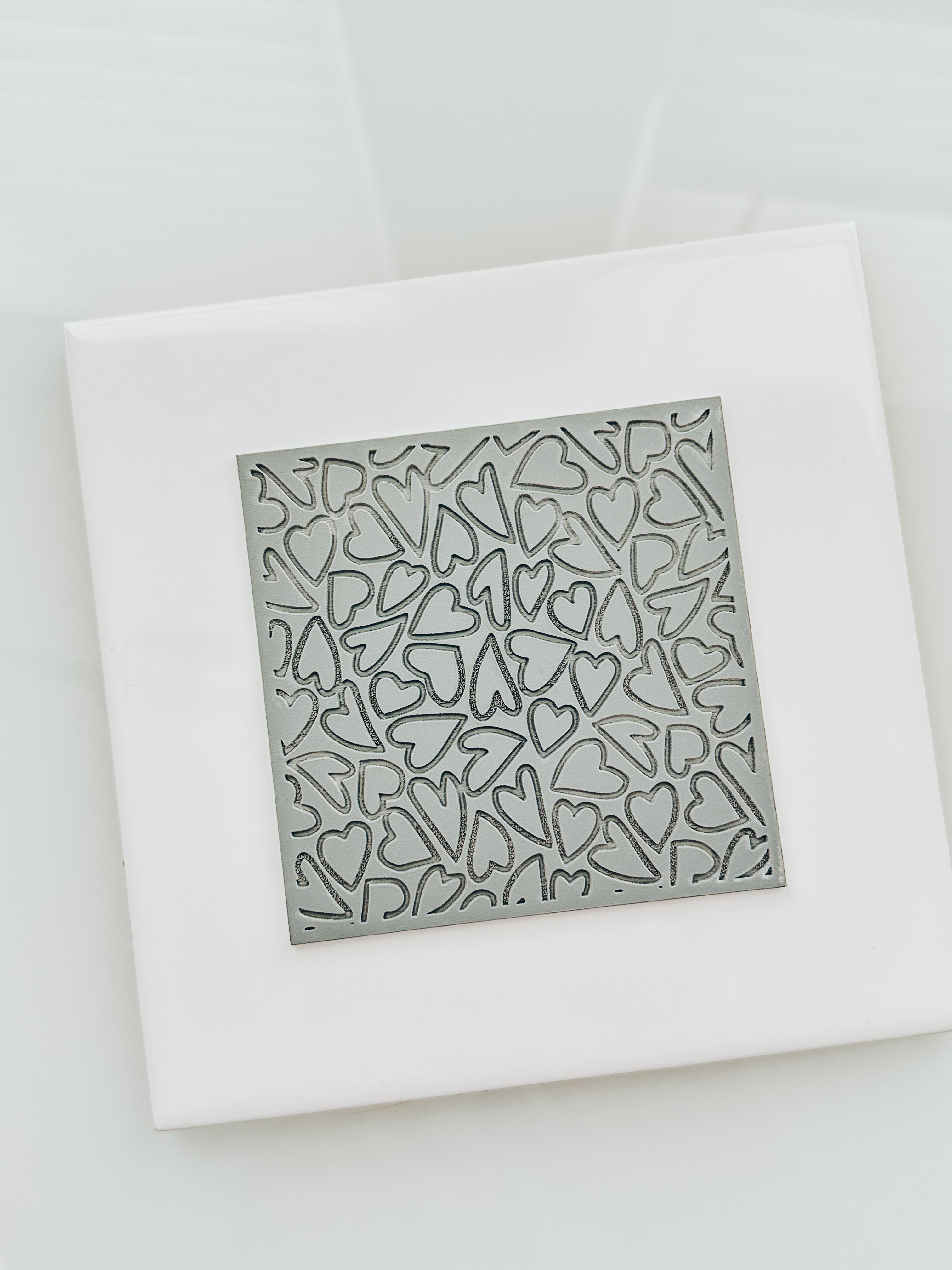 Doodle Hearts Clay Texture Mat
