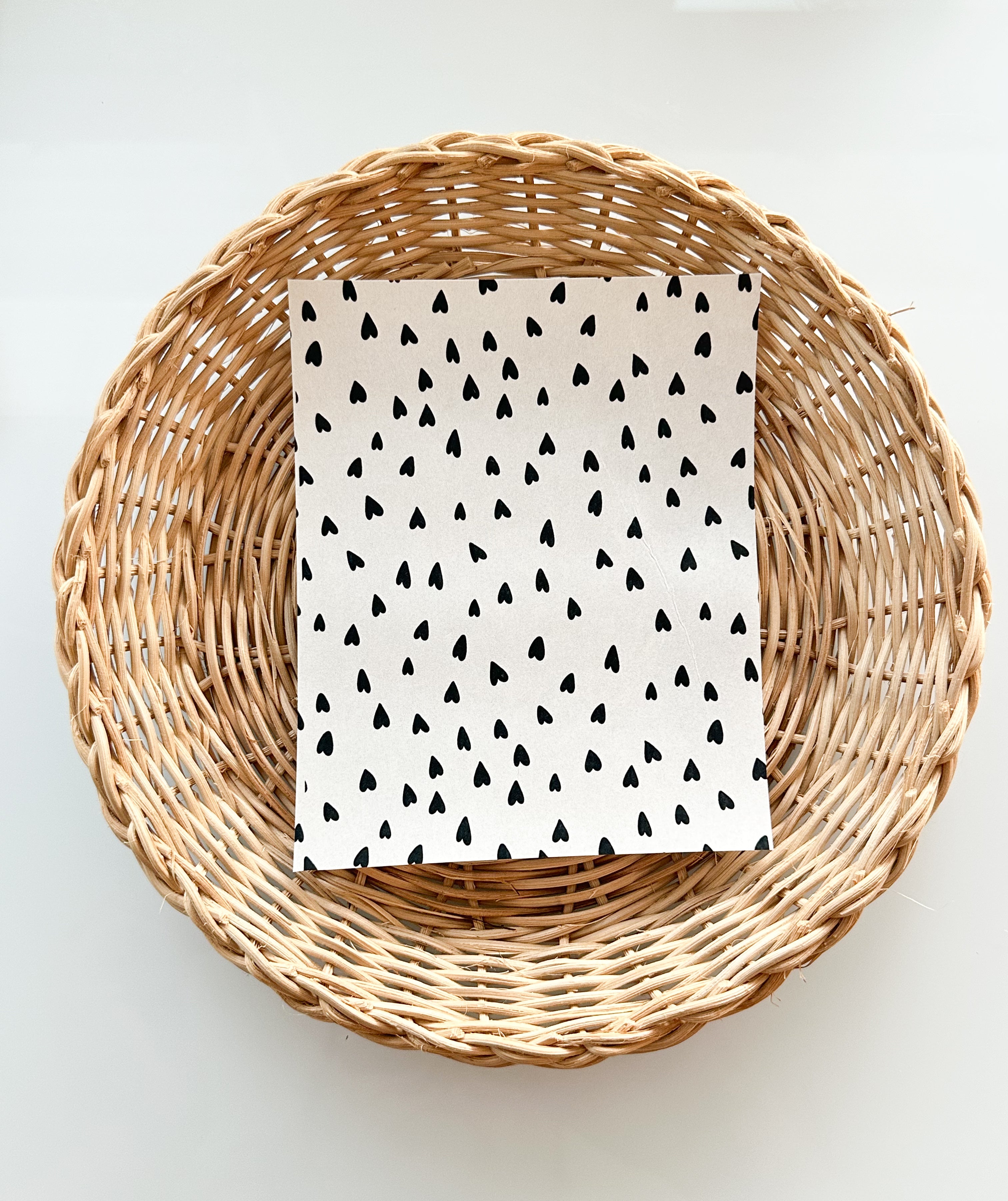 V5 Small Black & White Hearts Transfer Paper
