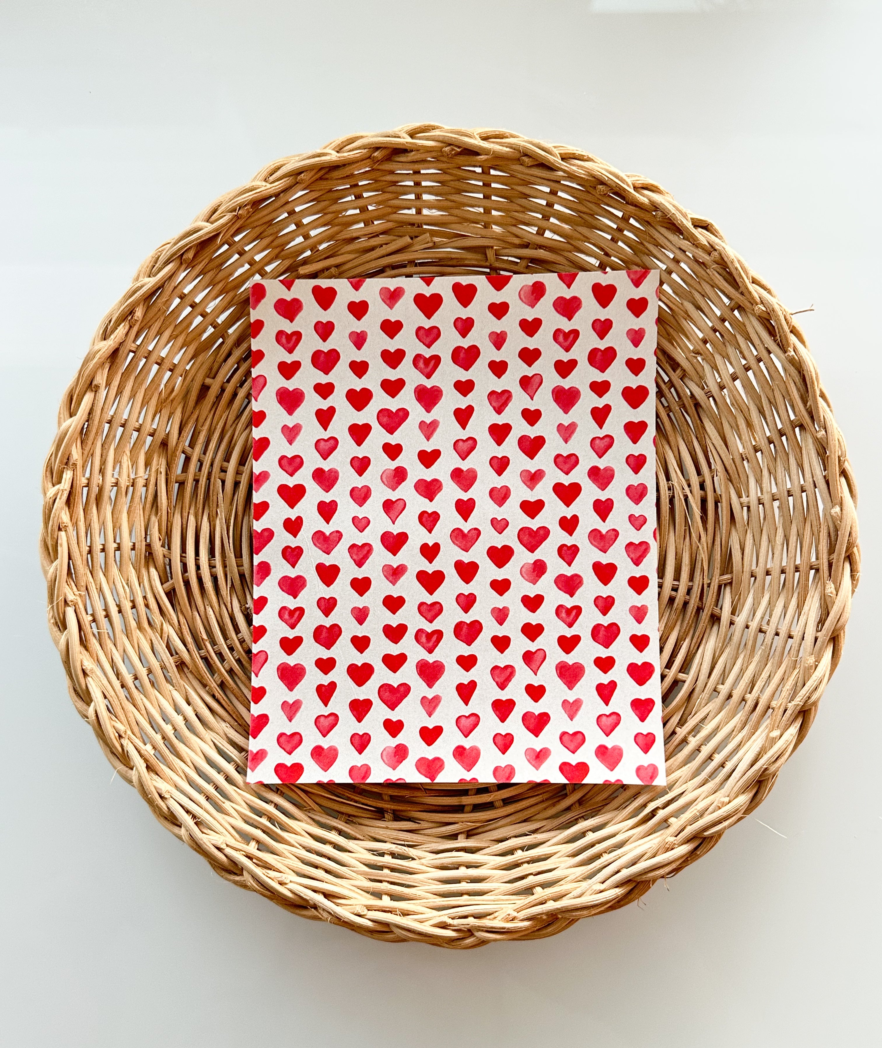 V2 Red Classic Hearts Transfer Paper