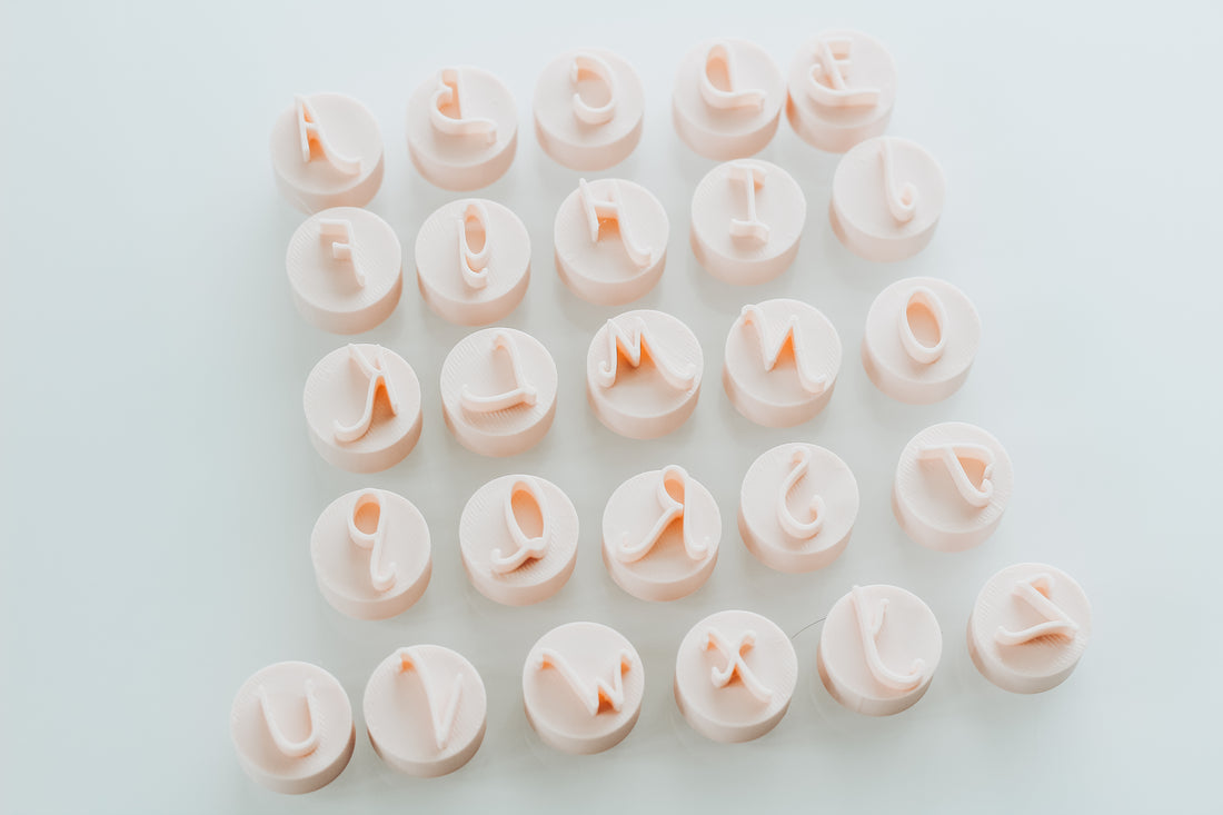 Handwritten Trendy Font Clay Stamps