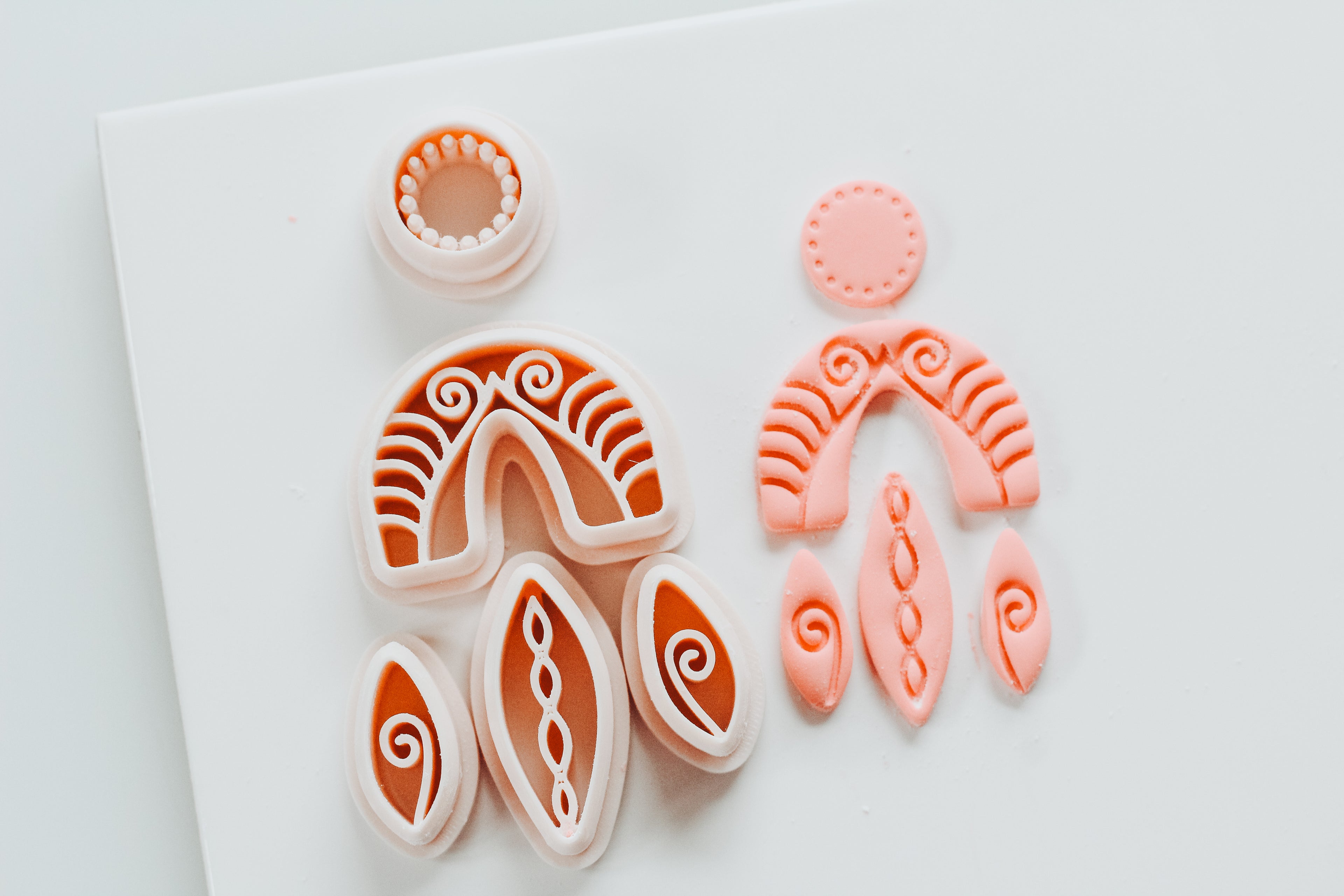 Embossed Jade 3 piece set Clay Cutter