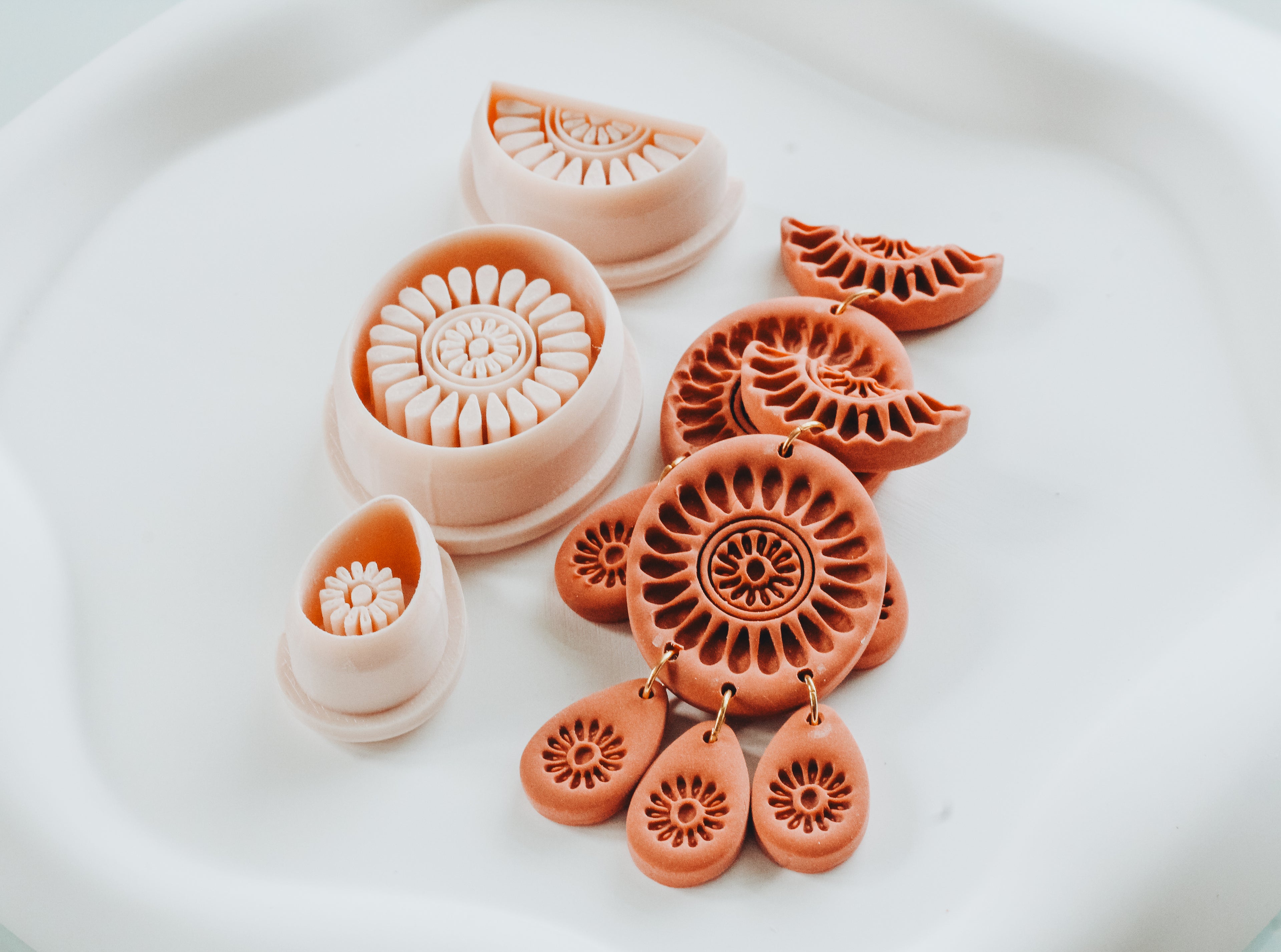 Carmen - Mexican Talavera Inspired 3 Piece Set Clay Cutter
