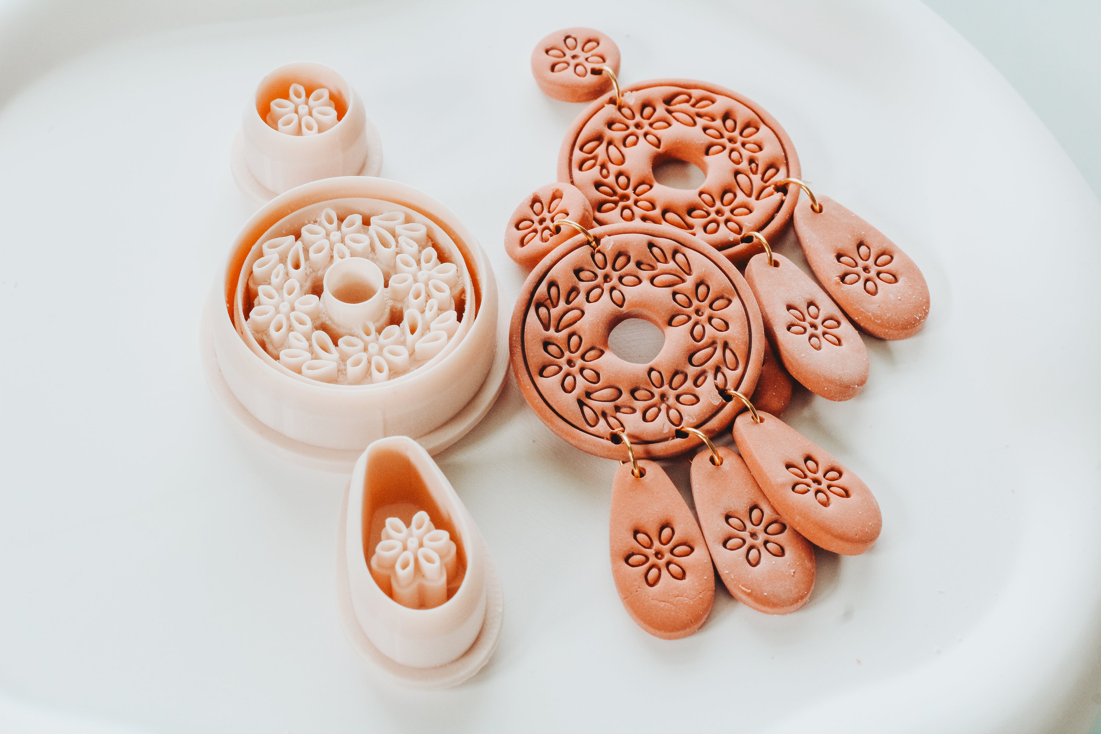 Maria - Mexican Talavera Inspired 3 Piece Set Clay Cutter