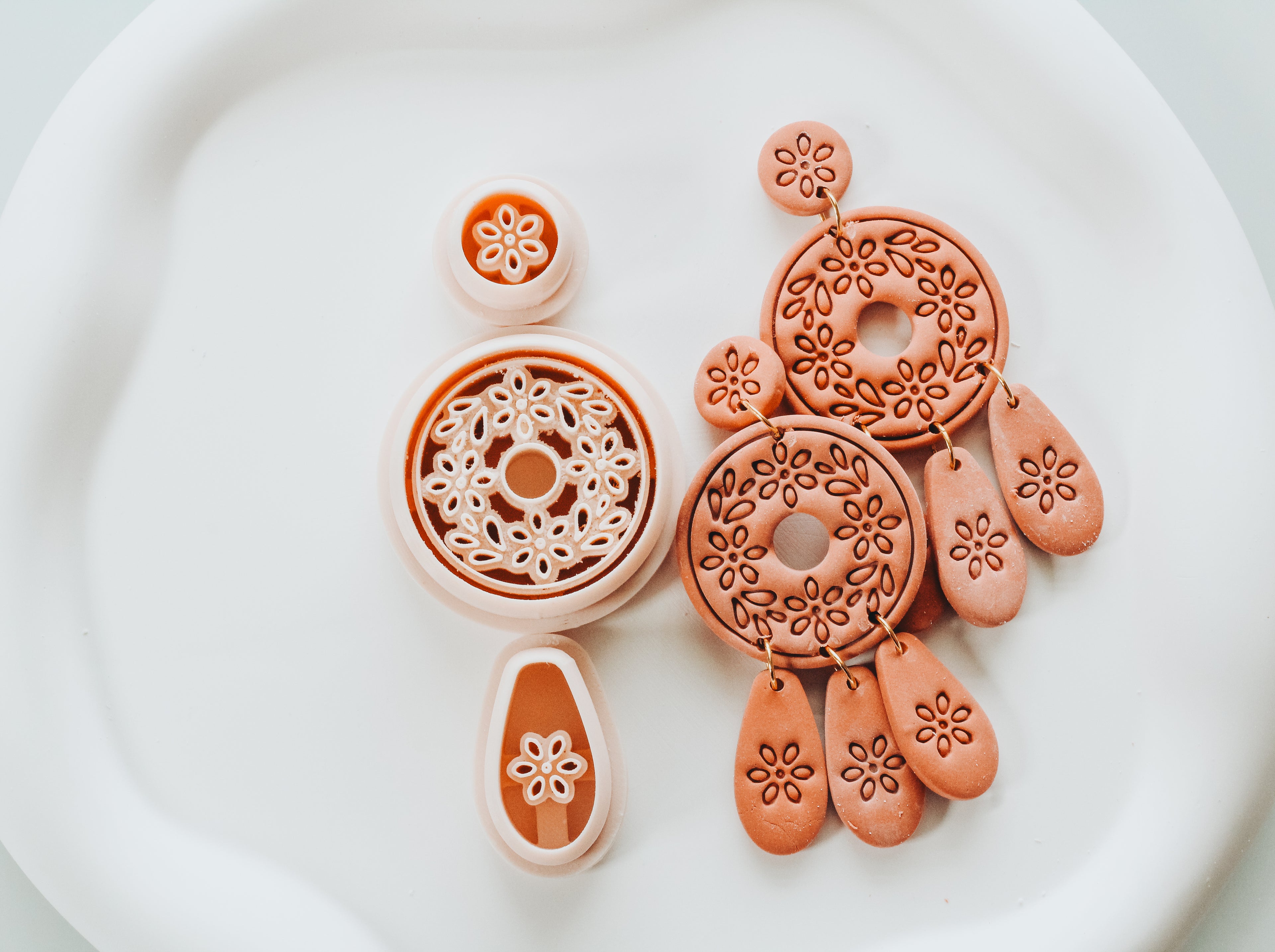 Maria - Mexican Talavera Inspired 3 Piece Set Clay Cutter