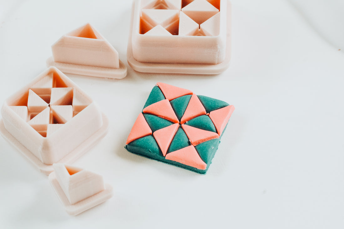 Quliting Square 4 Clay Cutter 2 Piece Set