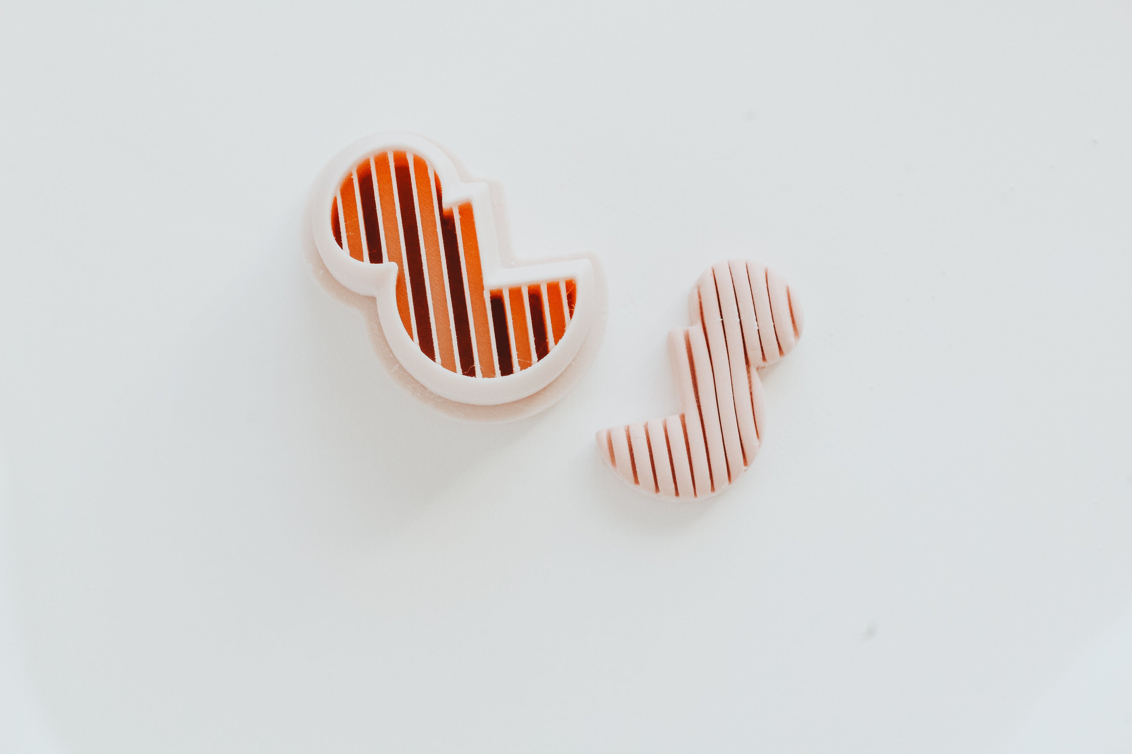 Ribbed Magical Mouse Hoop / Huggie Clay Cutter Mirrored Set