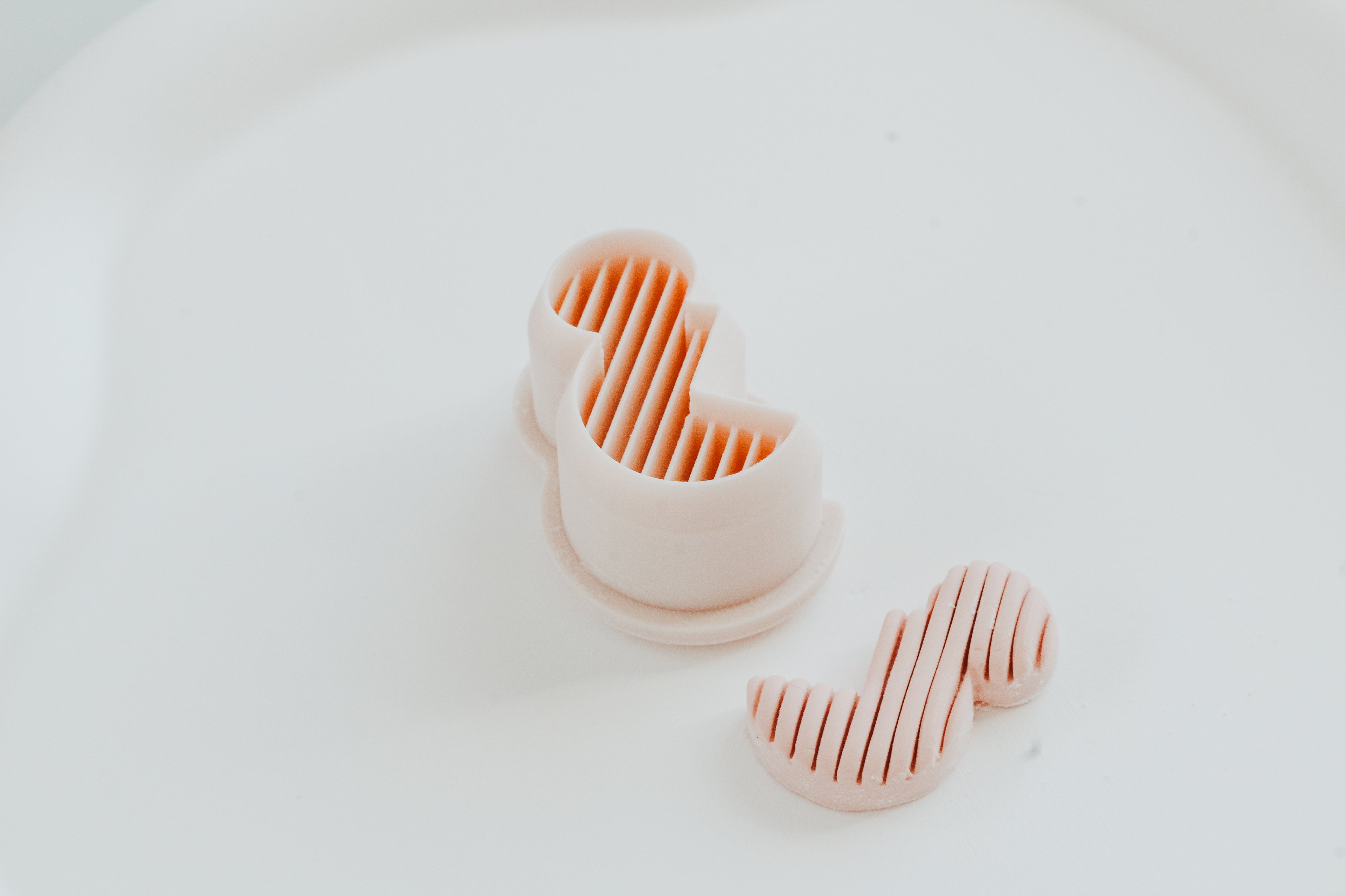 Ribbed Magical Mouse Hoop / Huggie Clay Cutter Mirrored Set