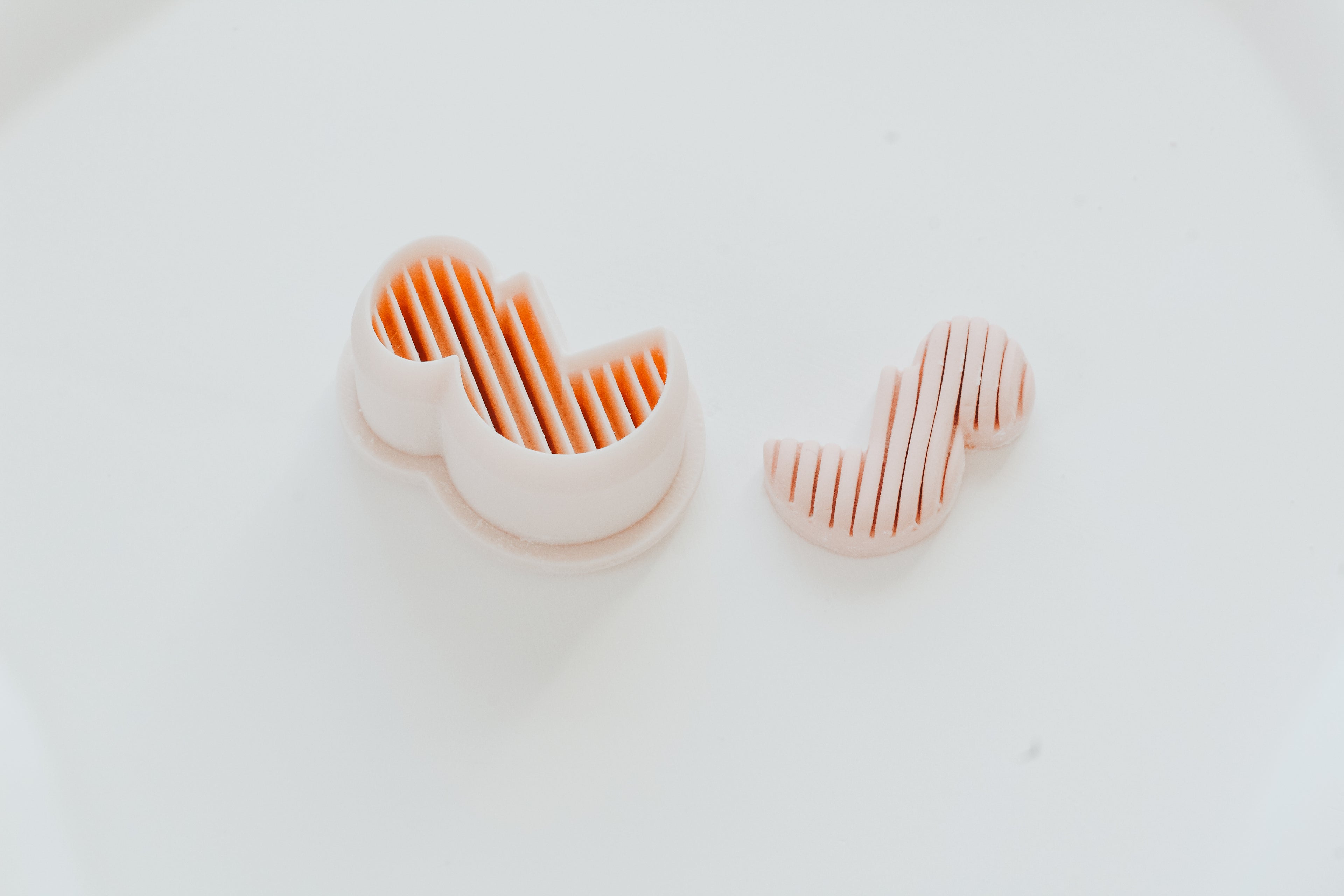 Ribbed Magical Mouse Hoop / Huggie Clay Cutter Mirrored Set