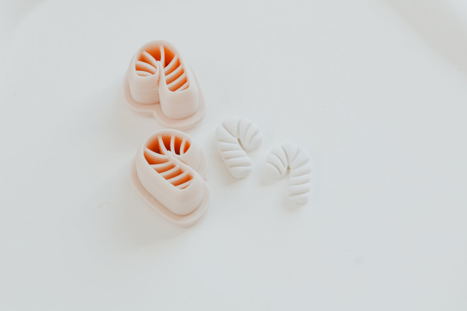 Tiny Candy Cane Stud Clay Cutter Set