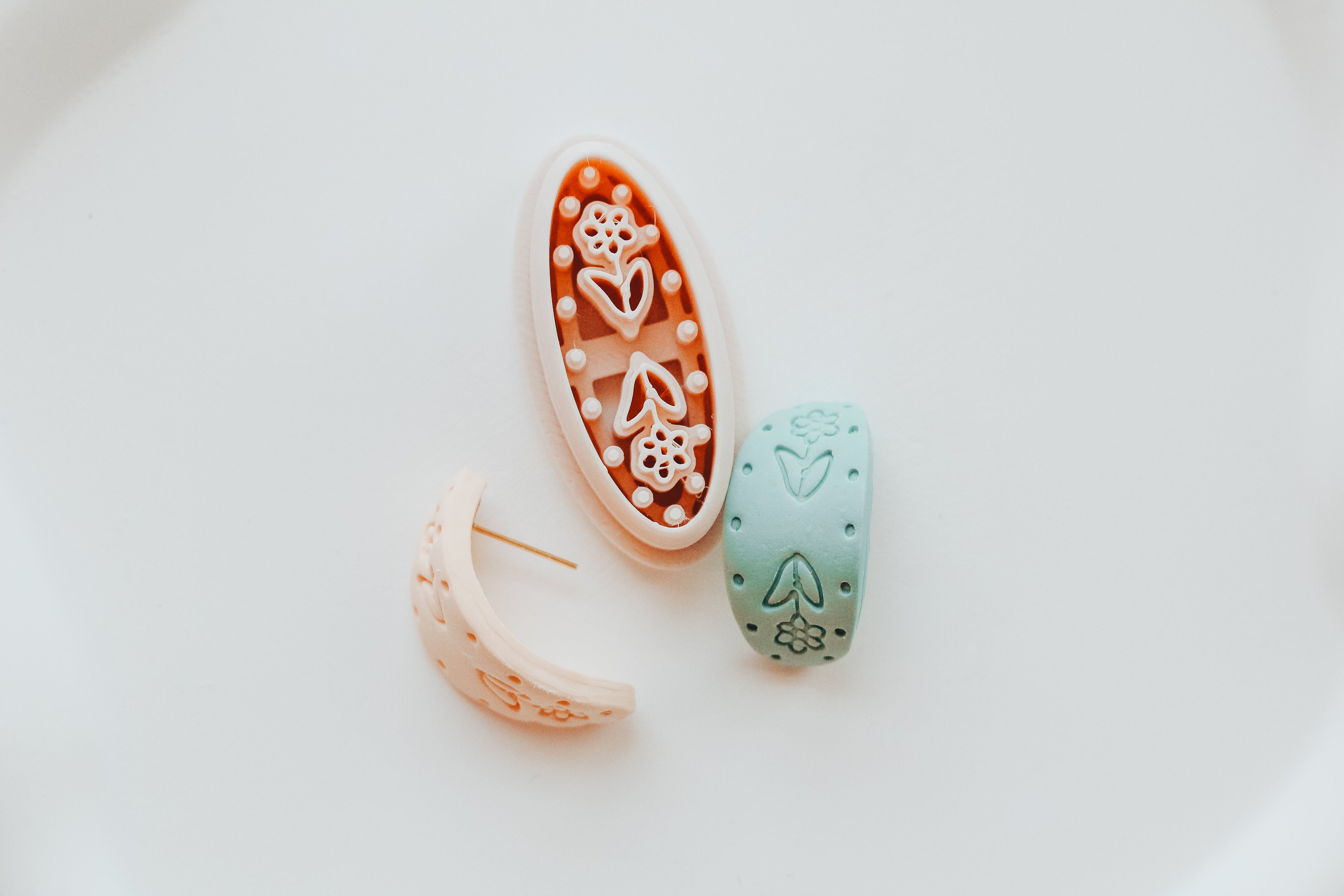 Dots & Flowers Huggie (can also be regular cutter not just huggie!) Clay Cutter Set