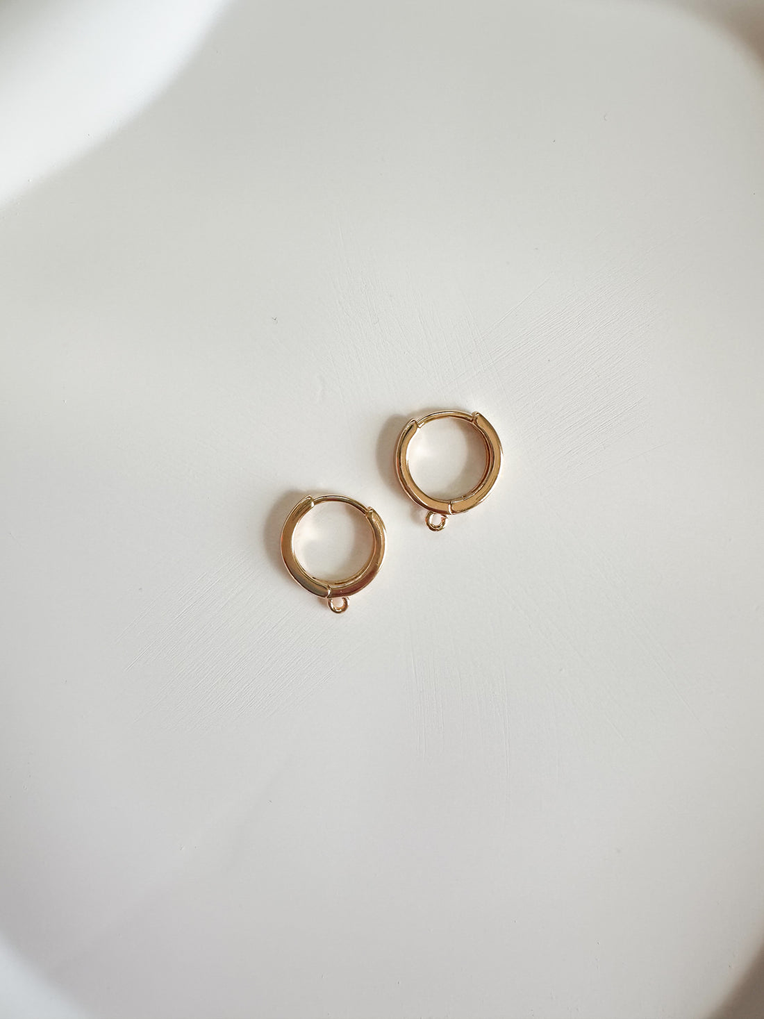 Gold Lever Back Hoop with Connector (2 Pieces)