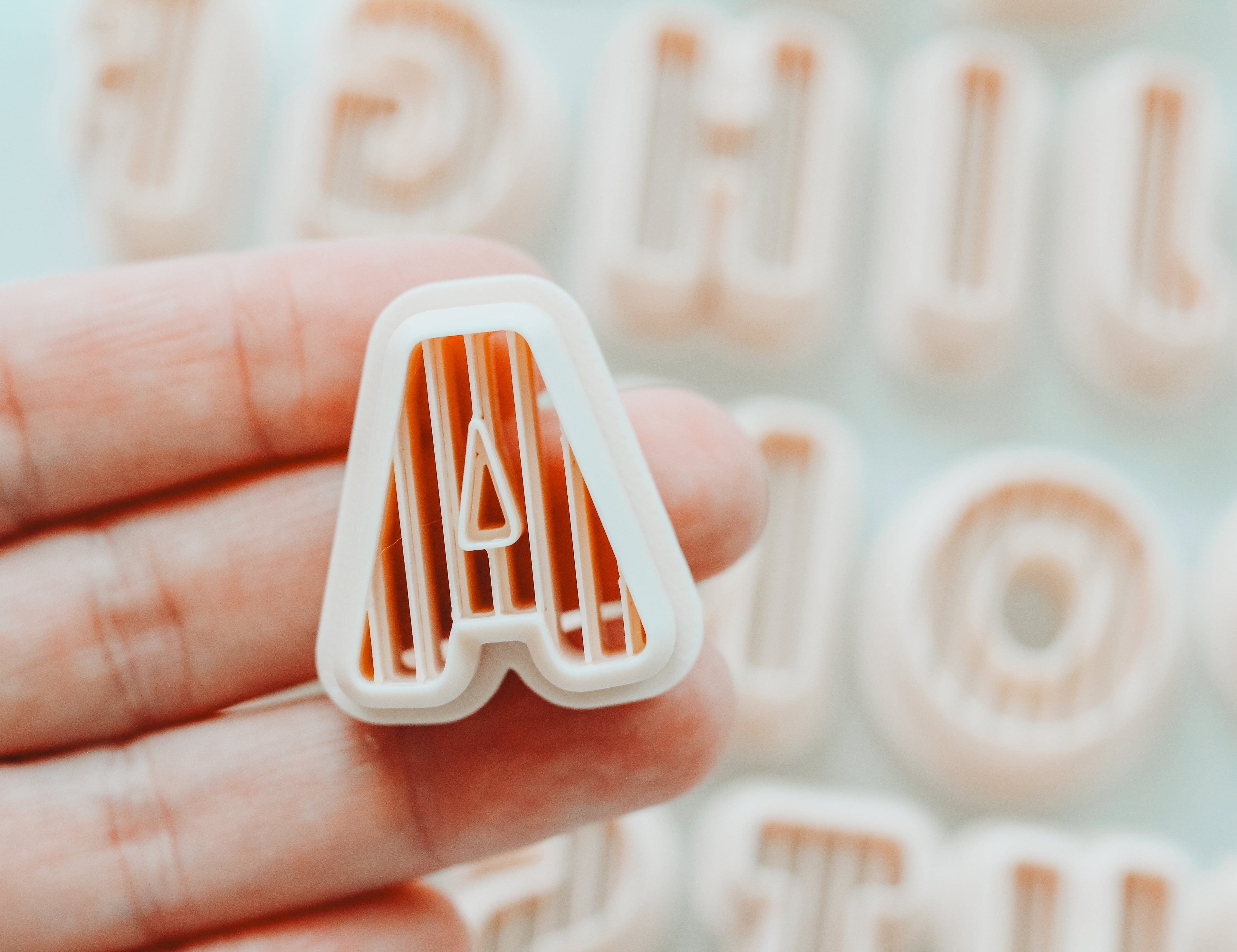 FULL SET Ribbed Letter Clay Cutters (Includes Full Alphabet)