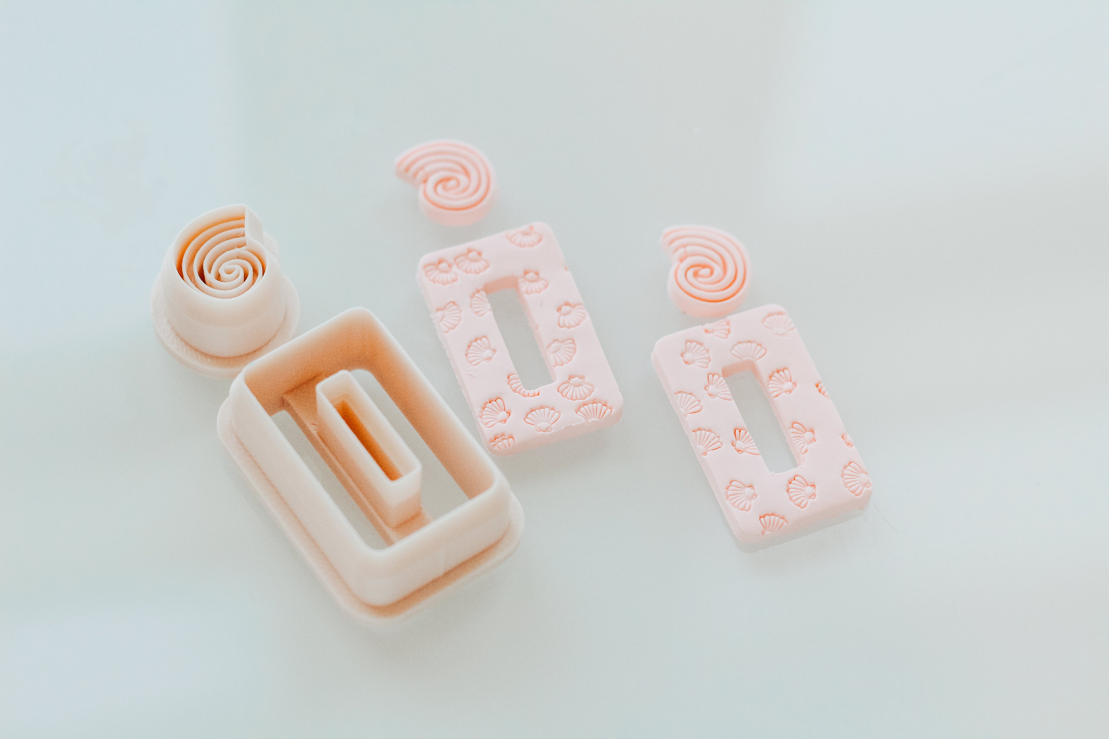 Sprial Shell & Rectangle Forever Shells Clay Cutter