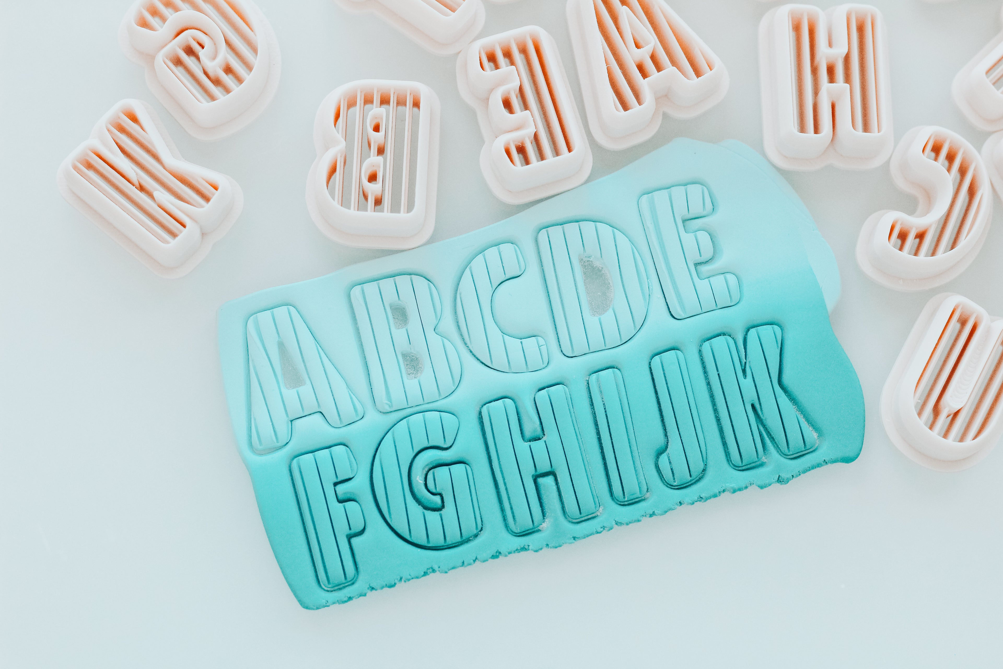 FULL SET Ribbed Letter Clay Cutters (Includes Full Alphabet)