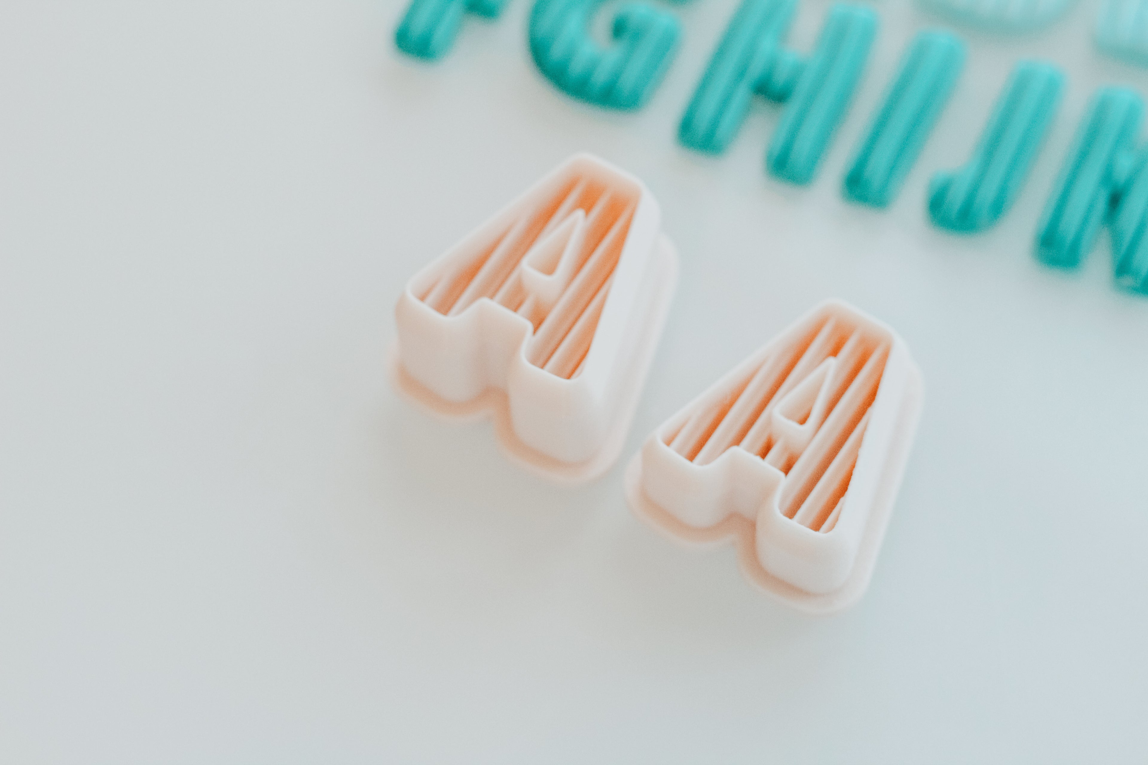 FULL SET Ribbed Letter Clay Cutters (Includes Full Alphabet)