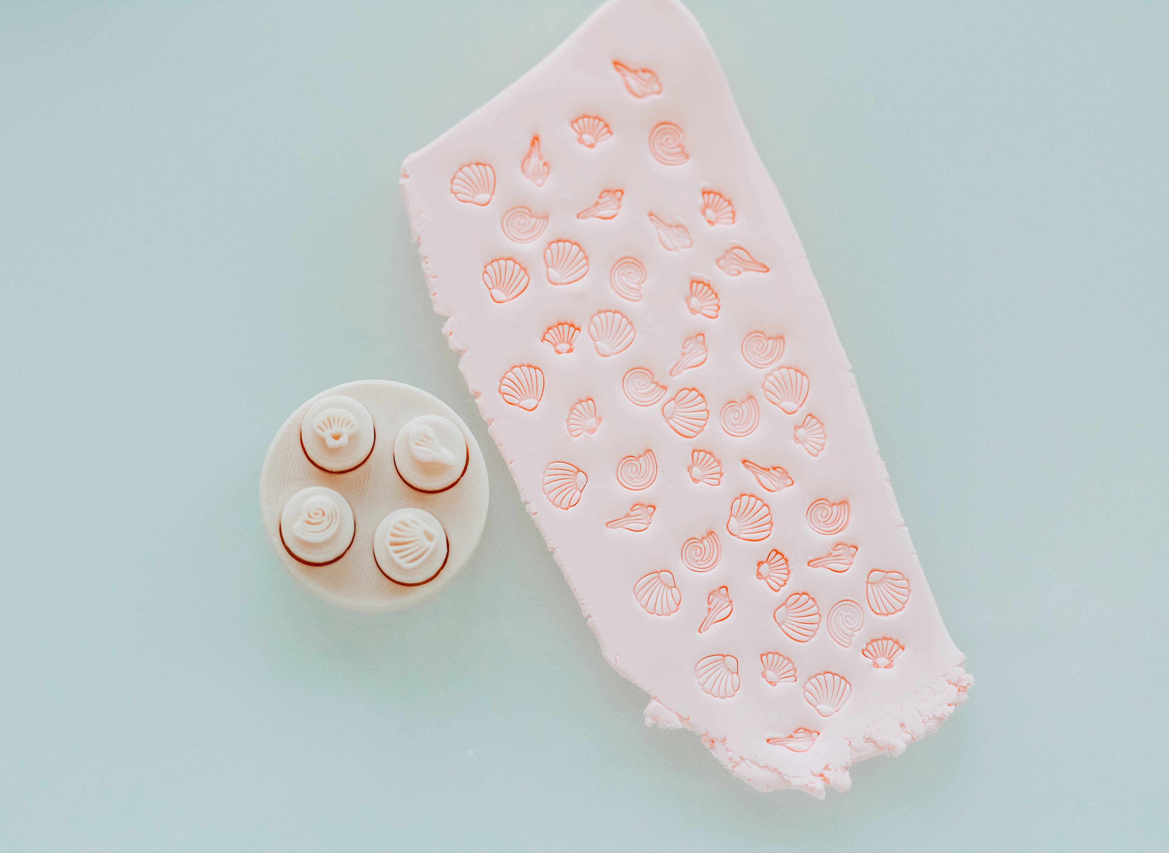 Micro Shell Stamp Pack - 4 Stamps & Holder