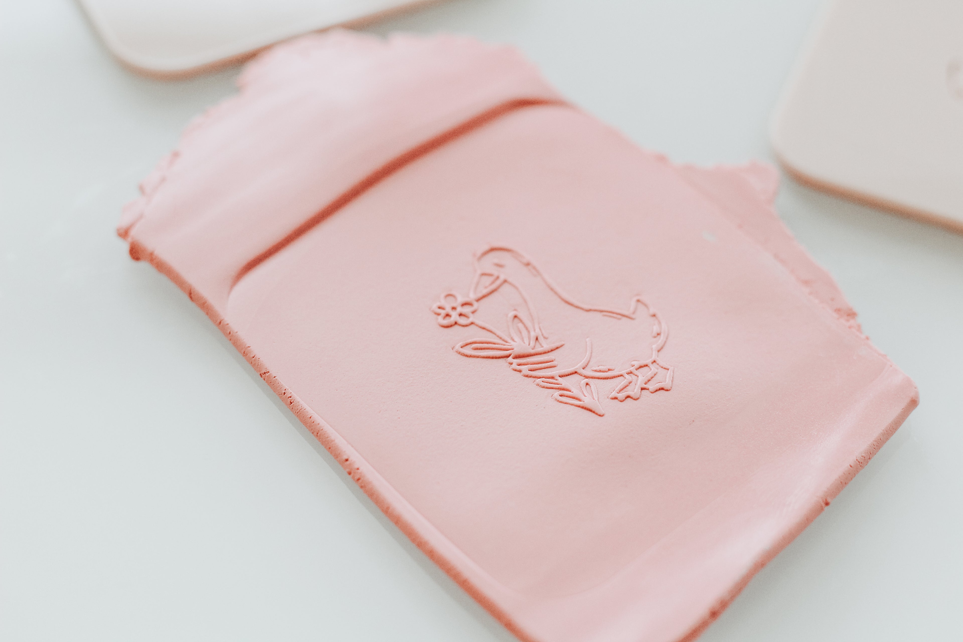 Goose & Flowers Clay Acrylic Texture Plate