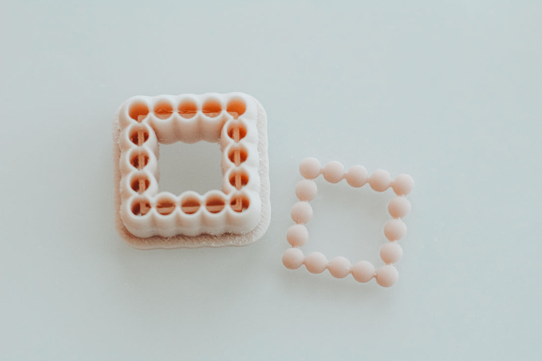 Small Square Bubble Skinny Clay Cutter Set