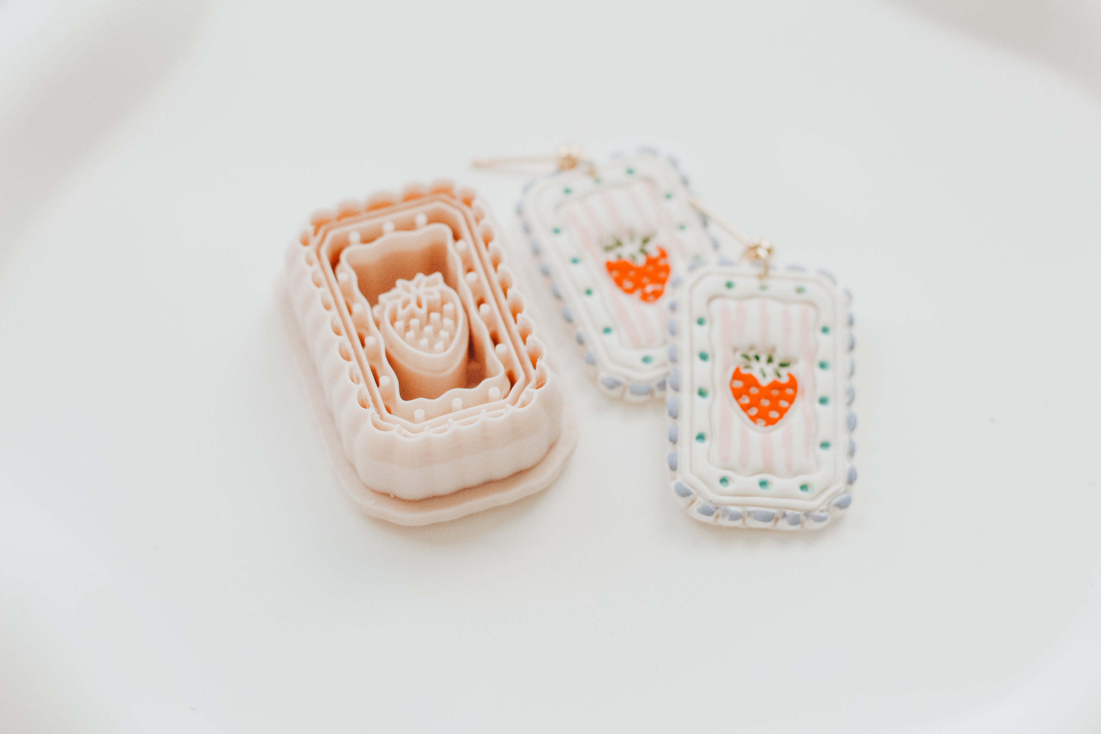 Berry Sweet Strawberry Clay Cutter Set