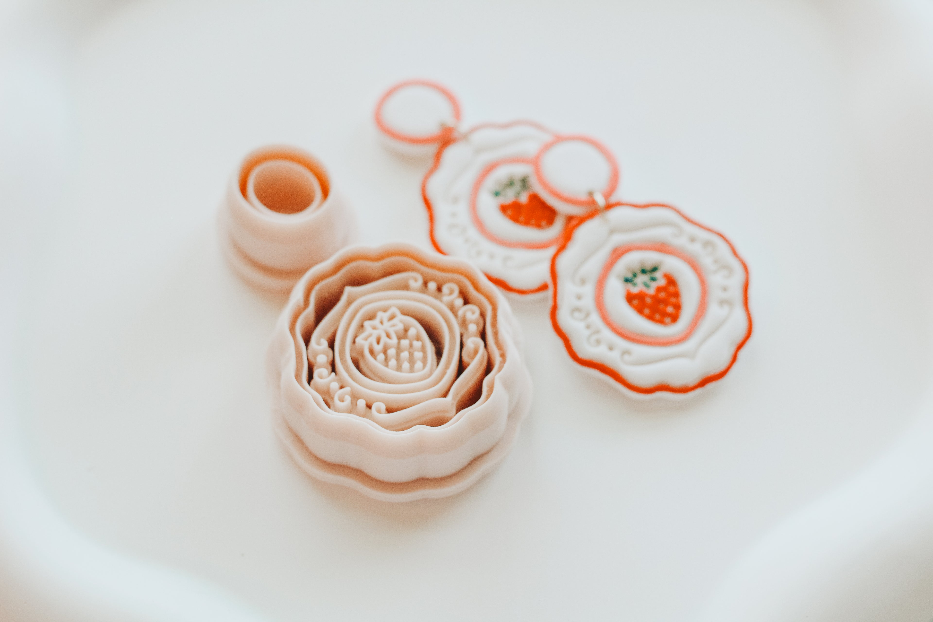 Strawberry Swirl Clay Cutter Set