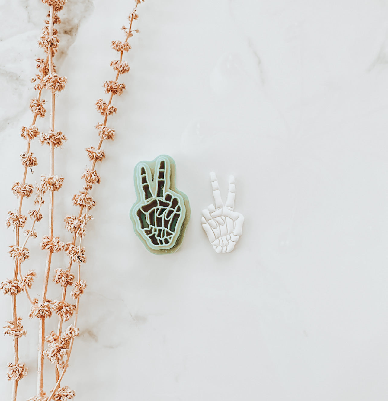 Skeleton Hand Clay Cutter 1.50 Inches