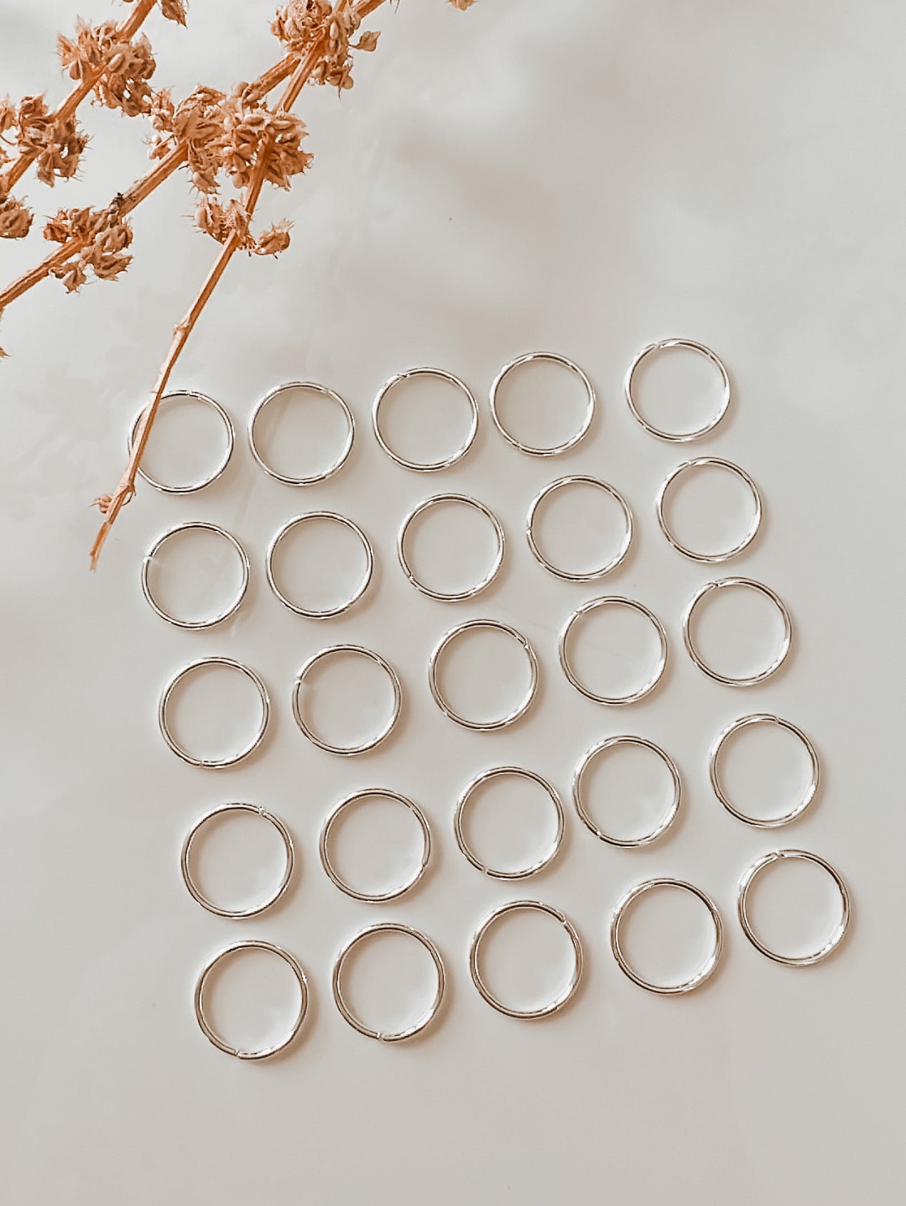 Silver Plated Open Jump Rings (10 Count)