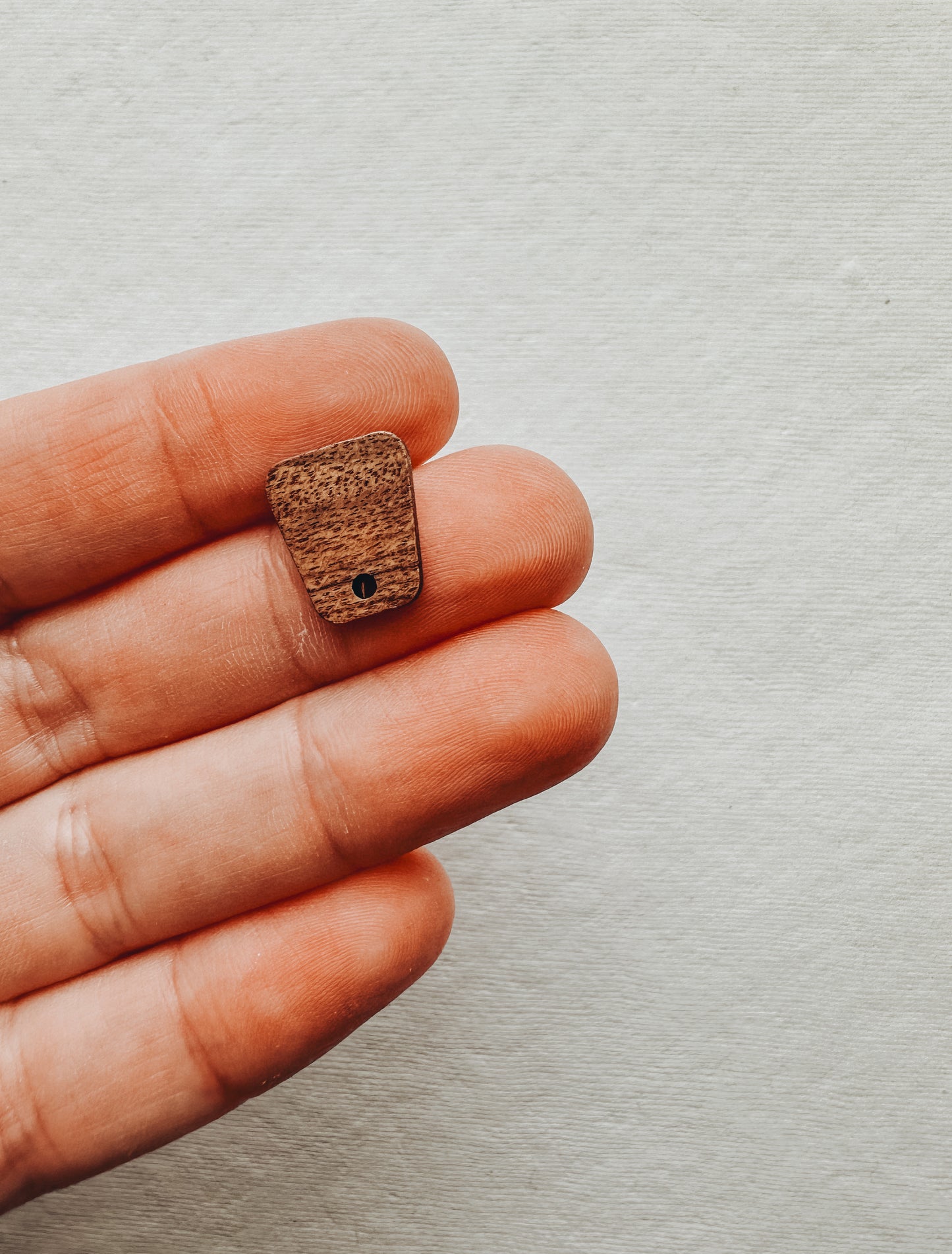 Trapezoid Wood Earring Post (Set of 2)