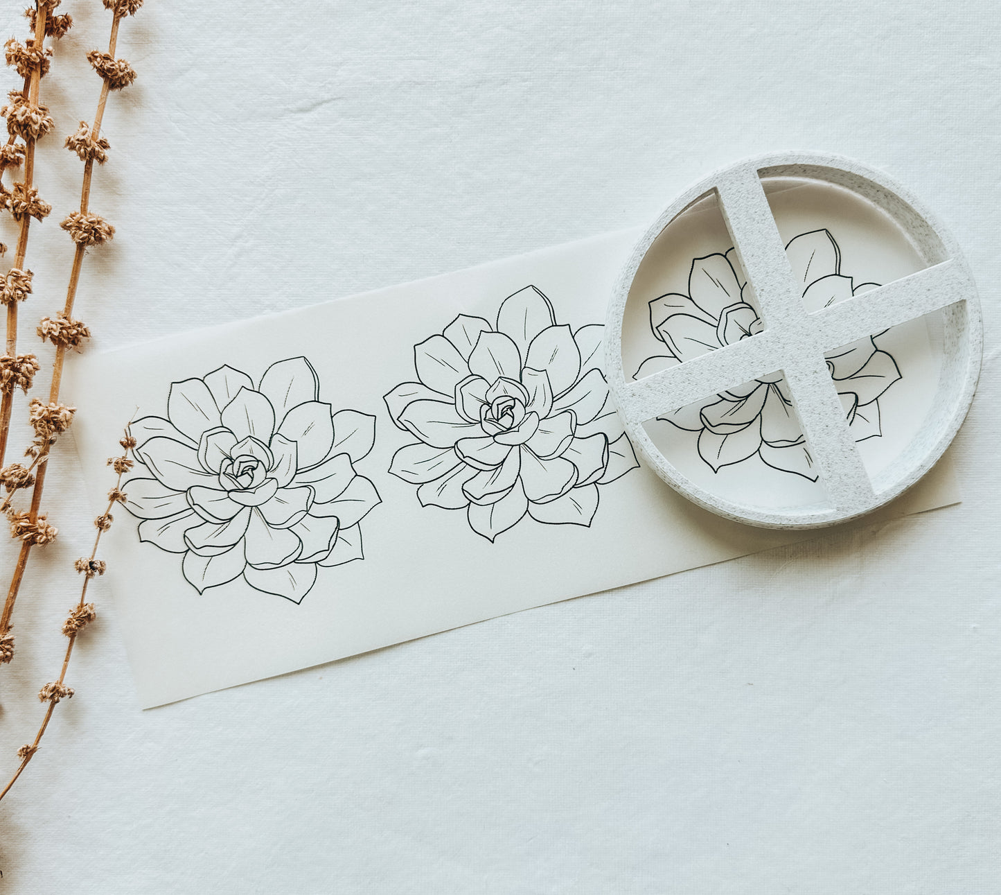 Transfer Paper 130 (Succulent 3 for Trinket Dish)