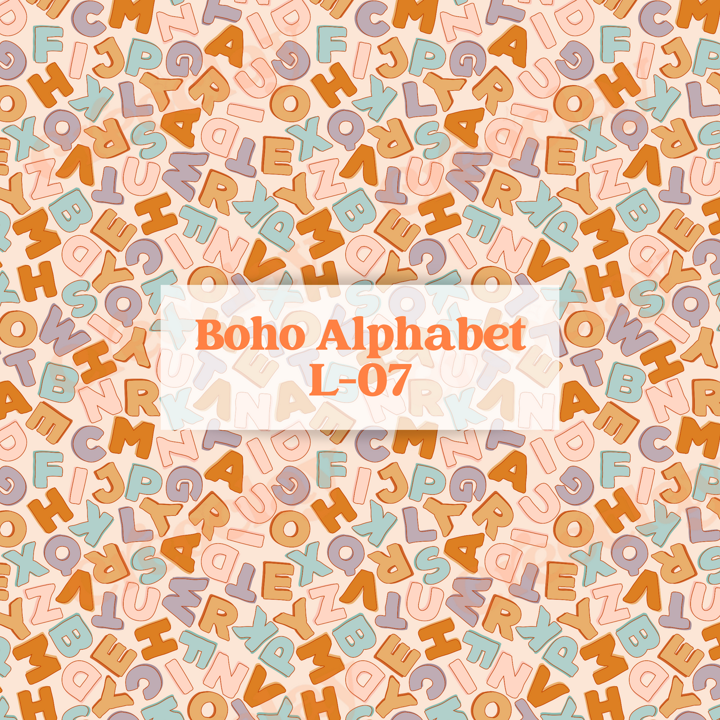 Transfer Paper 18 (Boho Alphabet)