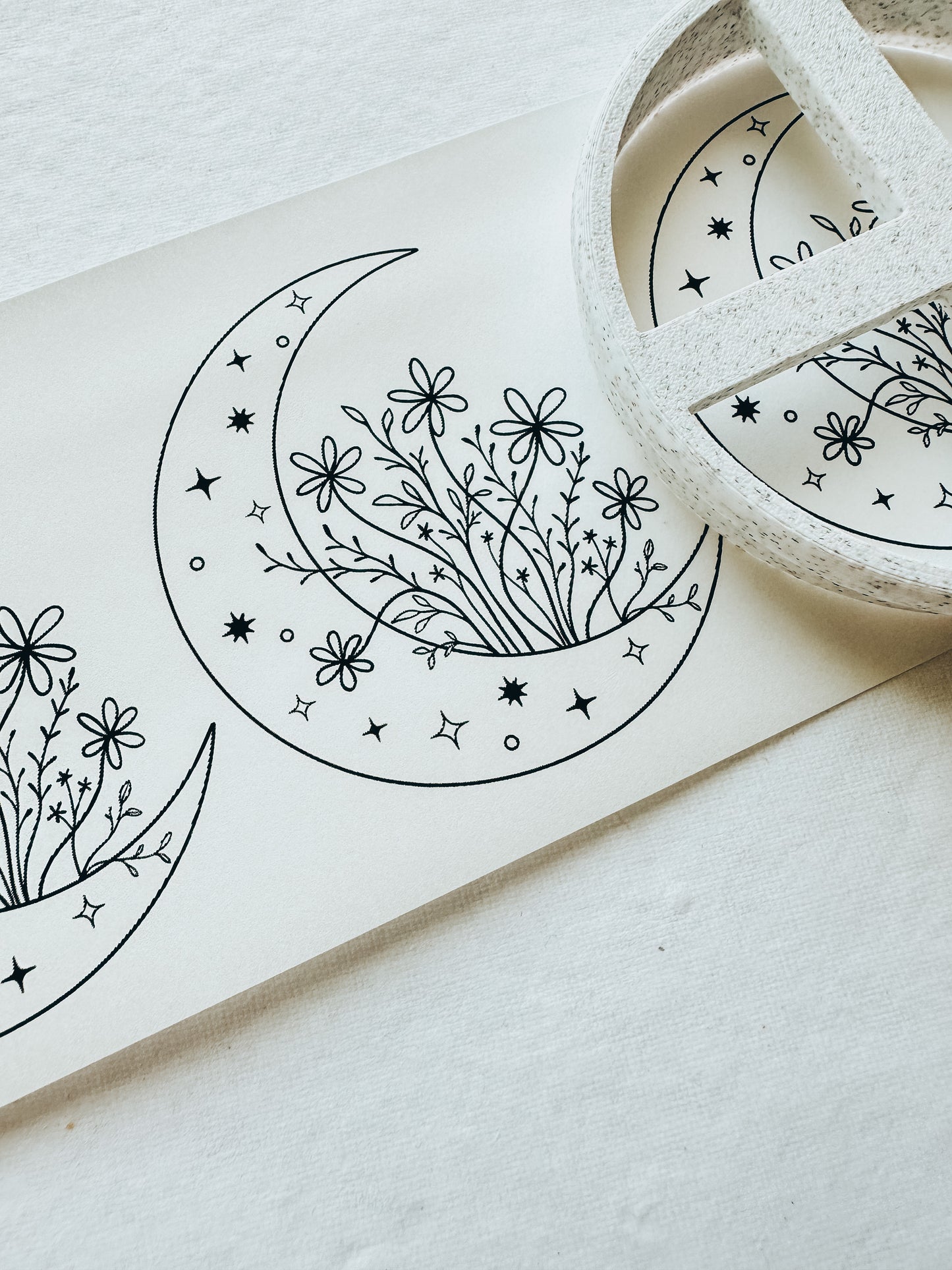 Transfer Paper 79 (Moon & Flower for Trinket Dish)