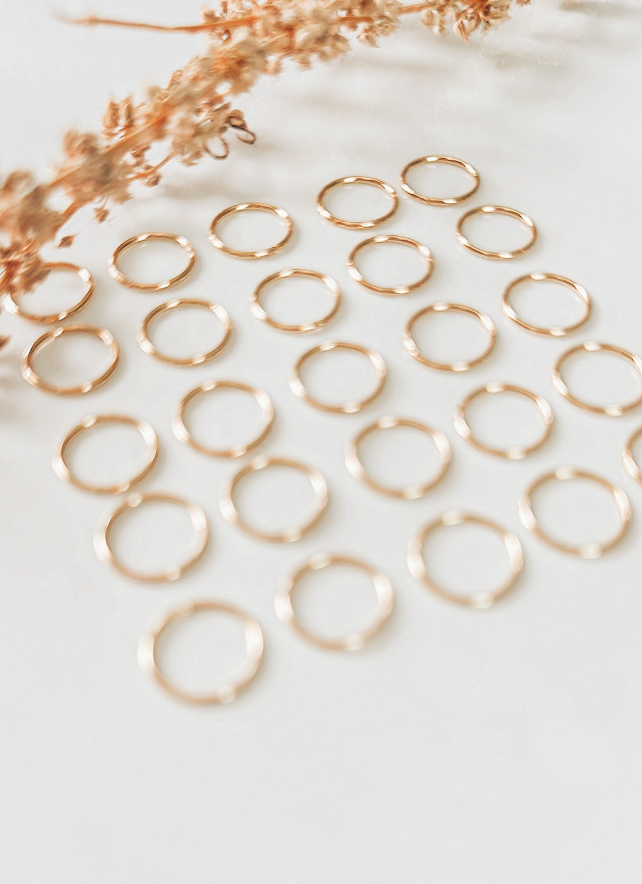 Gold Plated Open Jump Rings (10 Count)