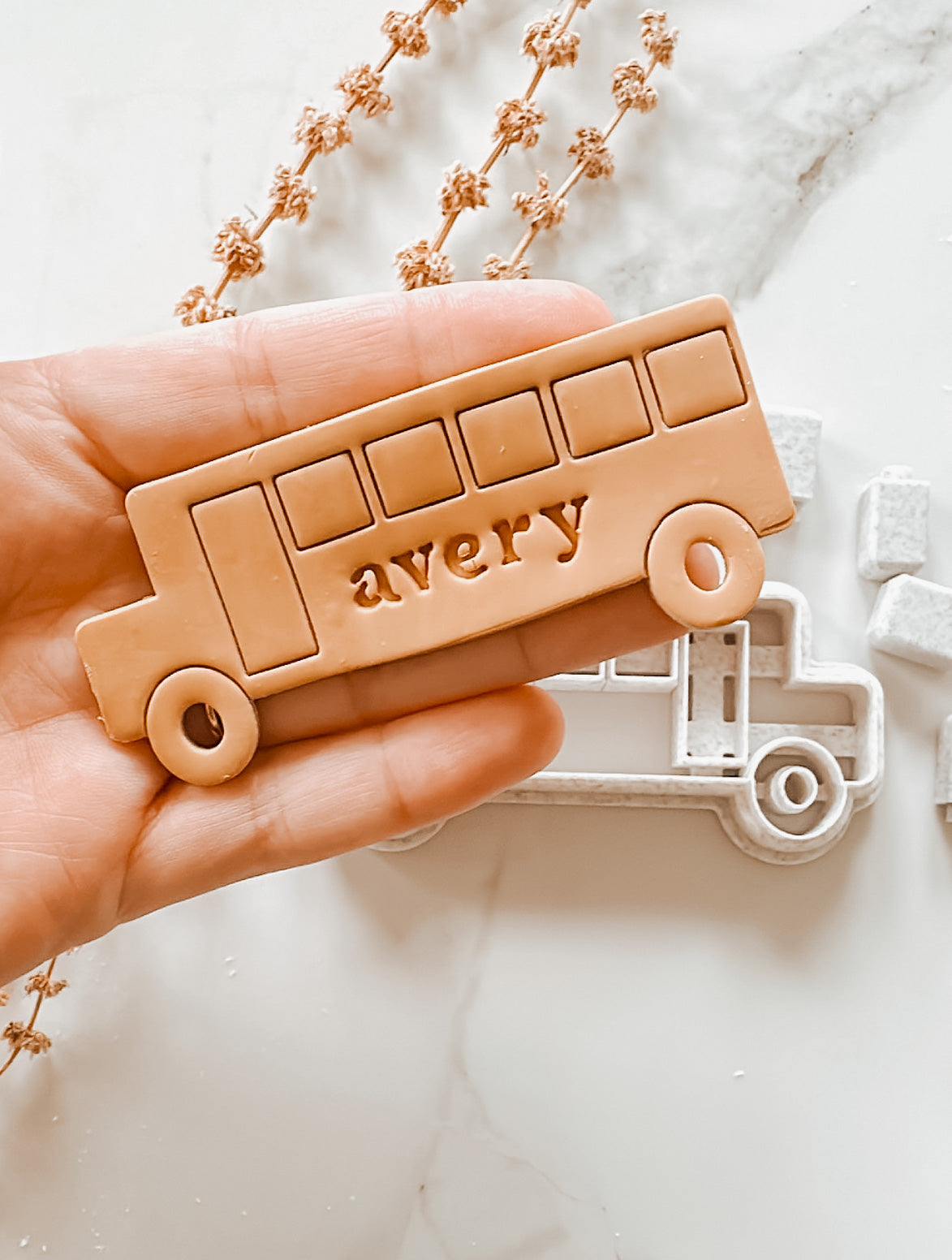 School Bus Clay Bookmark Cutter