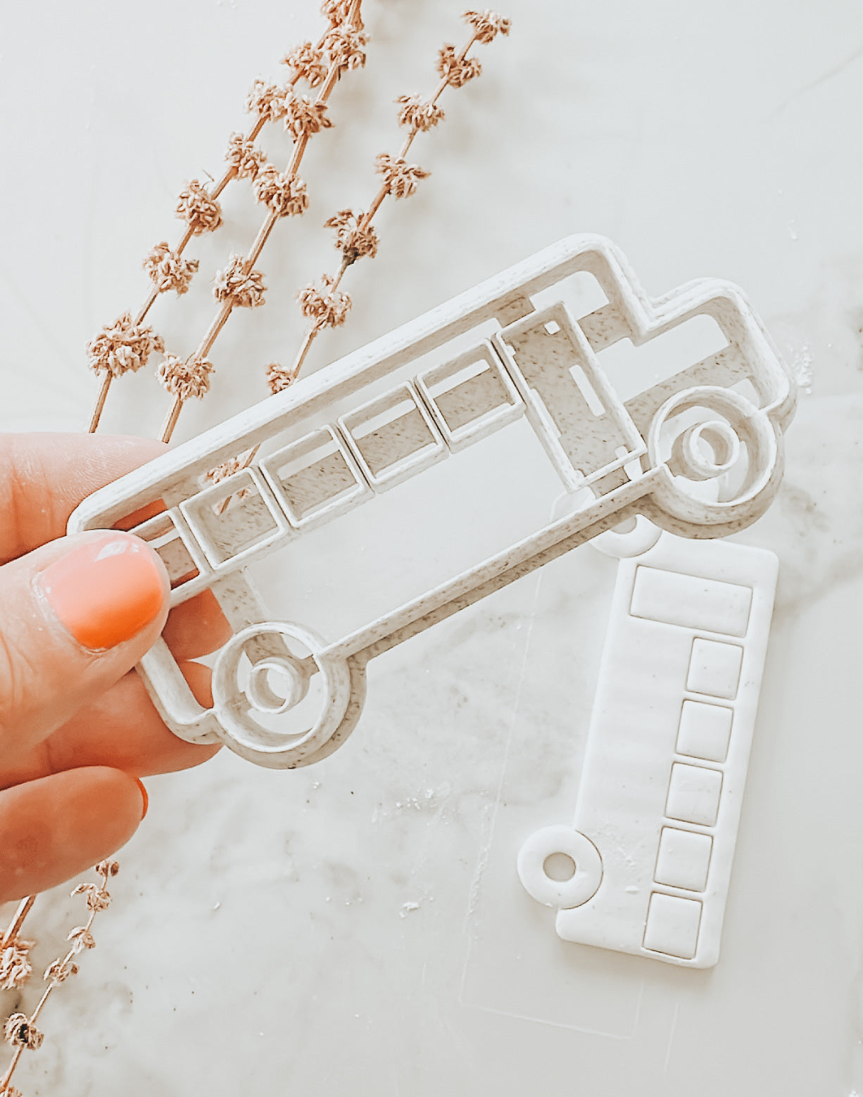 School Bus Clay Bookmark Cutter