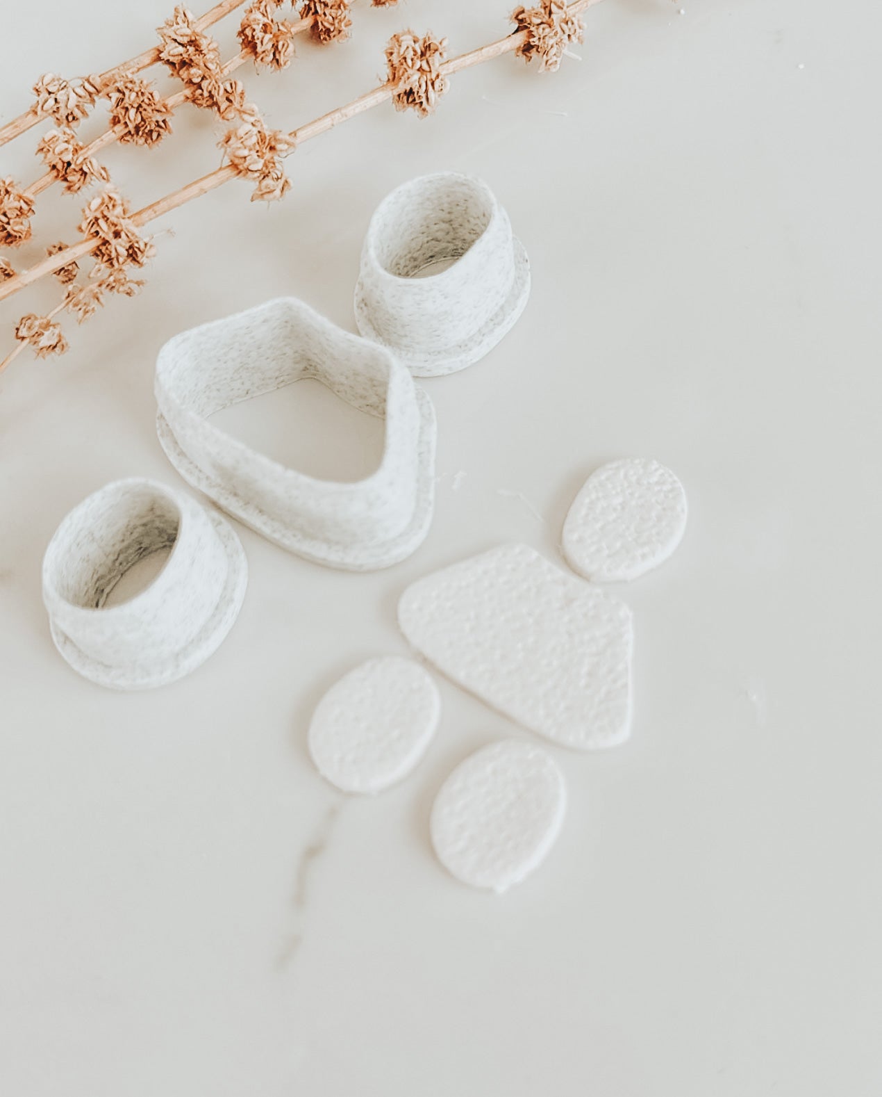 Fern Pebble Clay Cutter Set