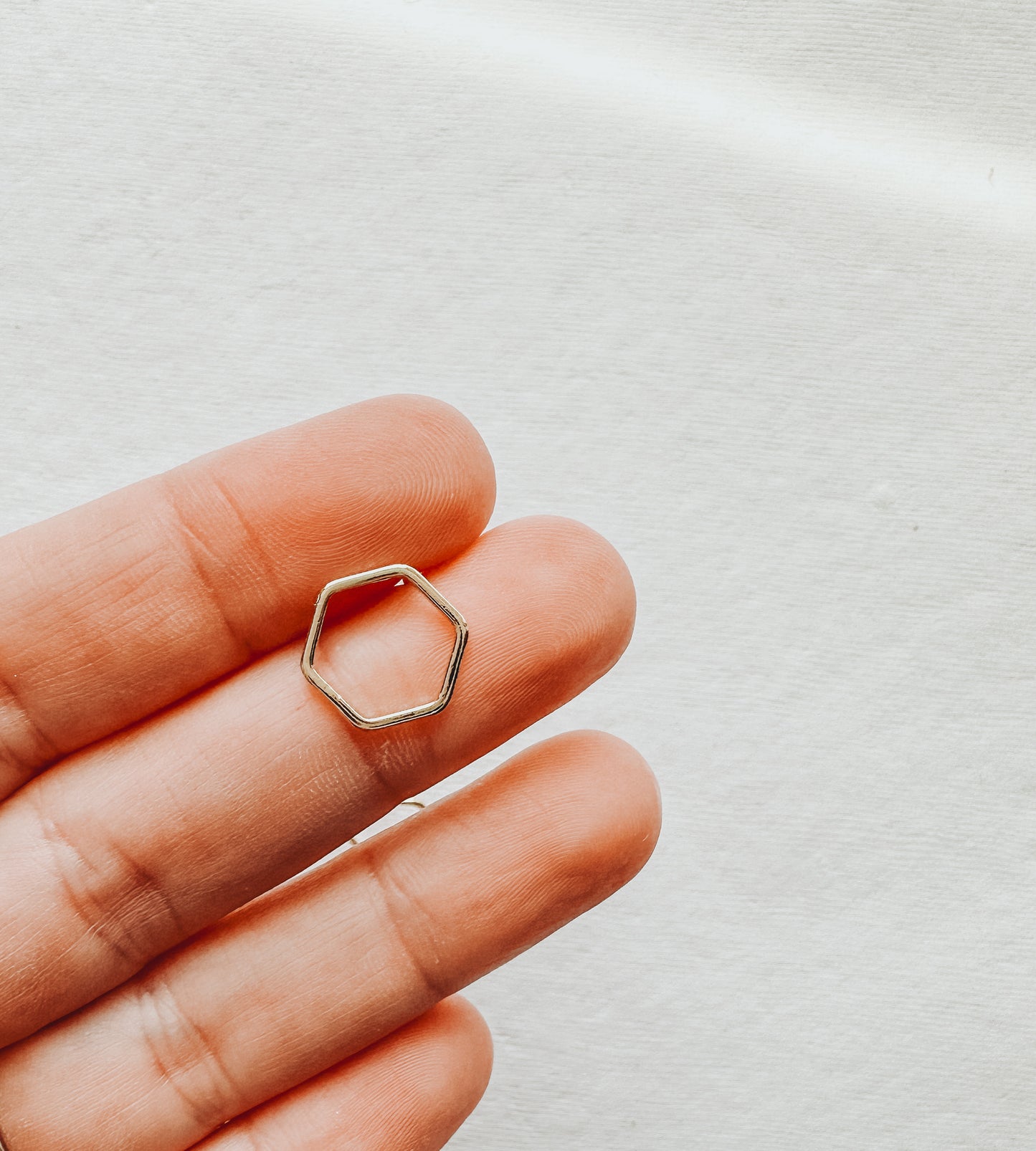 Hexagon Earring Post (Set of 2)